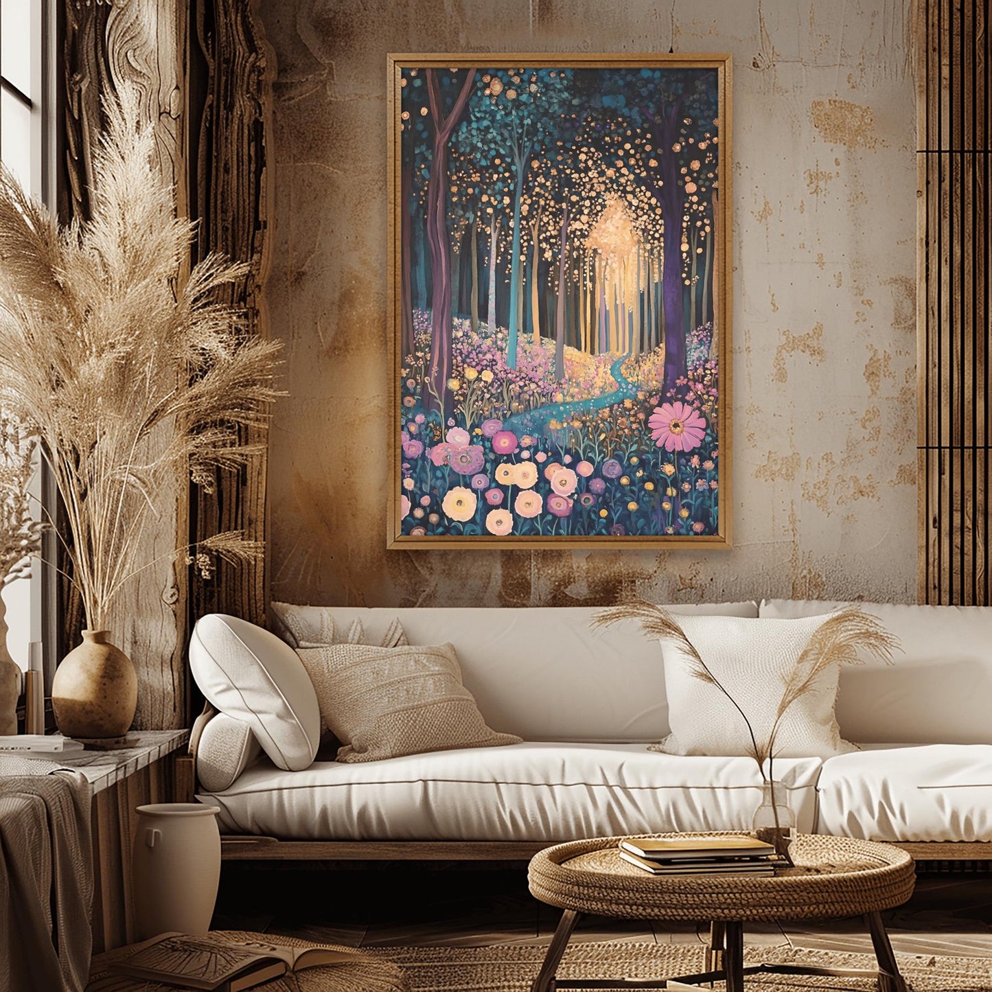 A captivating Gustav Klimt print, this Klimt museum poster features stunning gold Art Nouveau wall art, perfect as unframed aesthetic exhibition decor or a classic gift for any art lover.