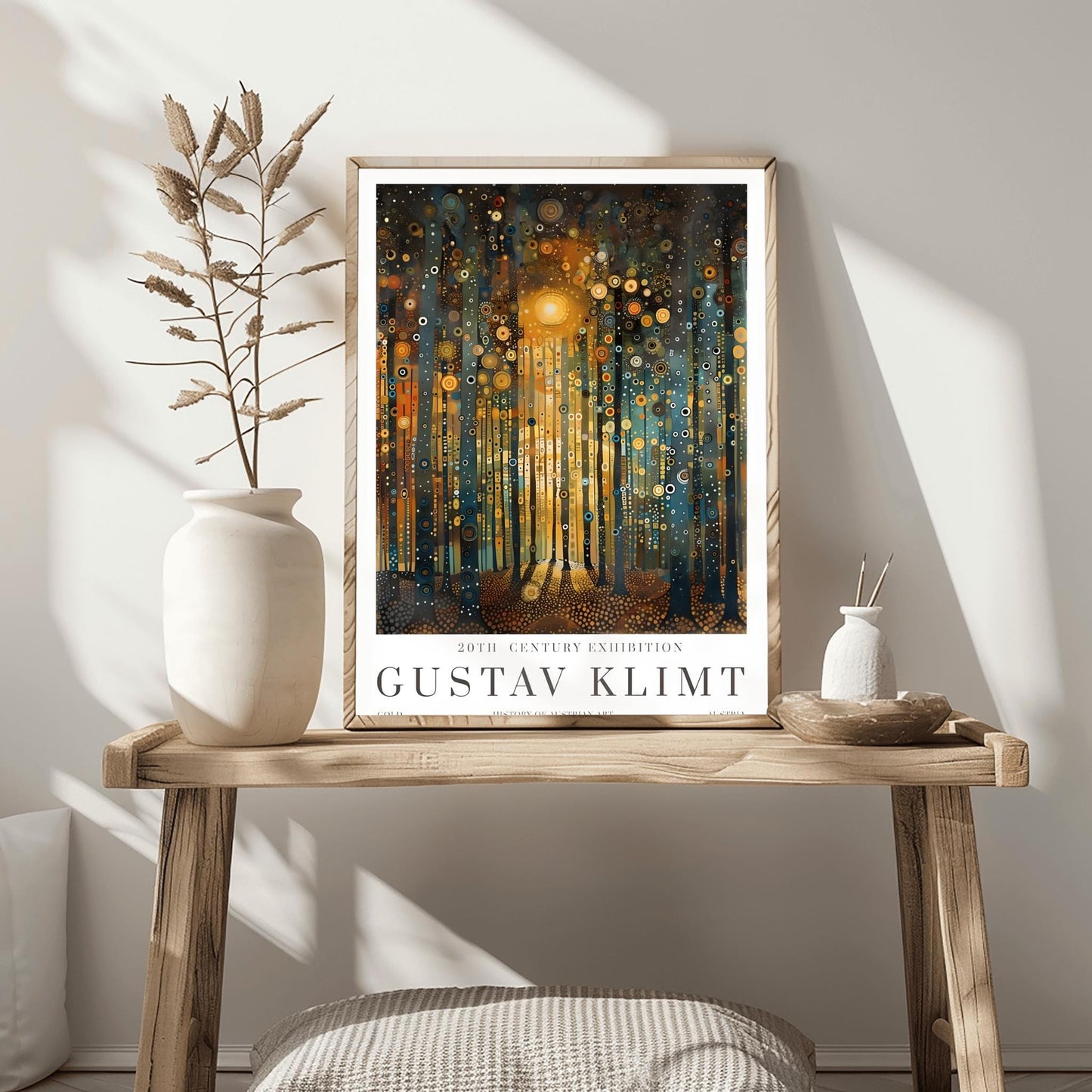 Gustav Klimt Print Flower Garden Poster - Klimt Museum & Exhibition Art, Flower Market Painting Wall Decor