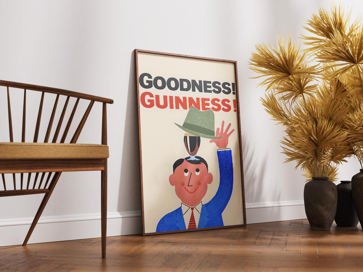 Guinness Poster Irish Stout Art Print for Pub Bar, Man Cave, Kitchen & Home, Dublin Beer Wall Decor Gift