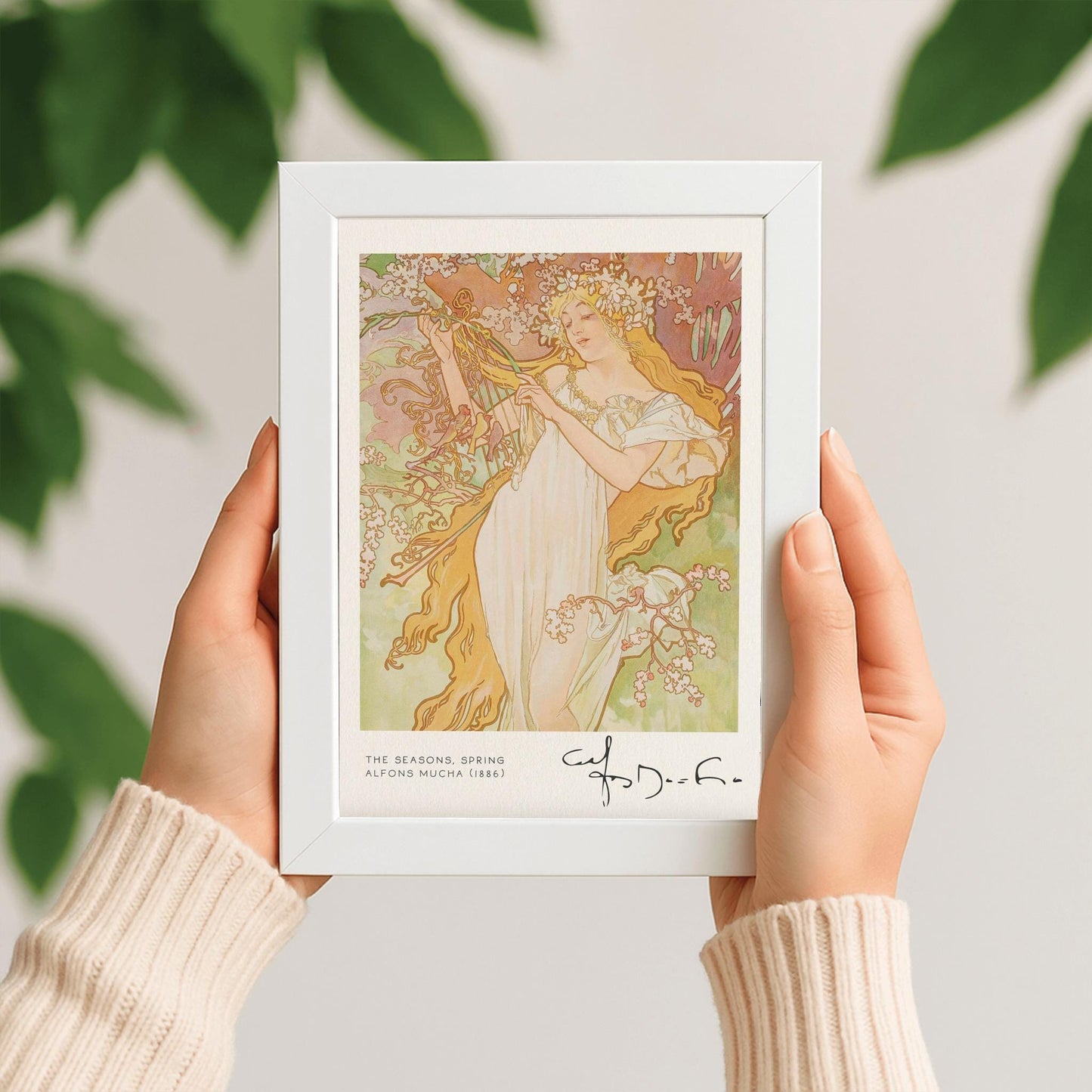 Alfons Mucha 'Spring' Art Nouveau Poster: 1896 Vintage Floral Print