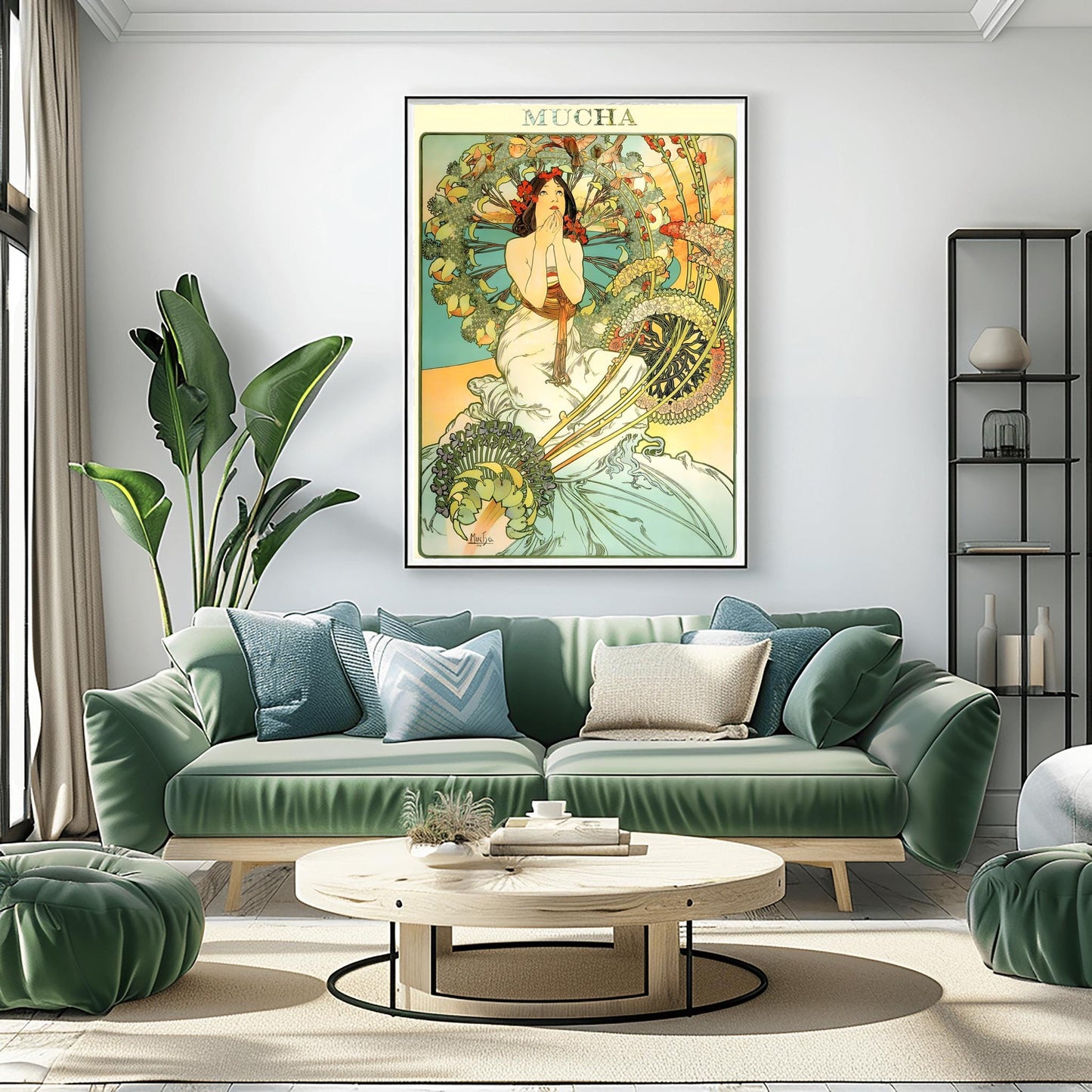 Alfons Mucha Art Nouveau Print: Monaco Monte Carlo Vintage Travel Poster