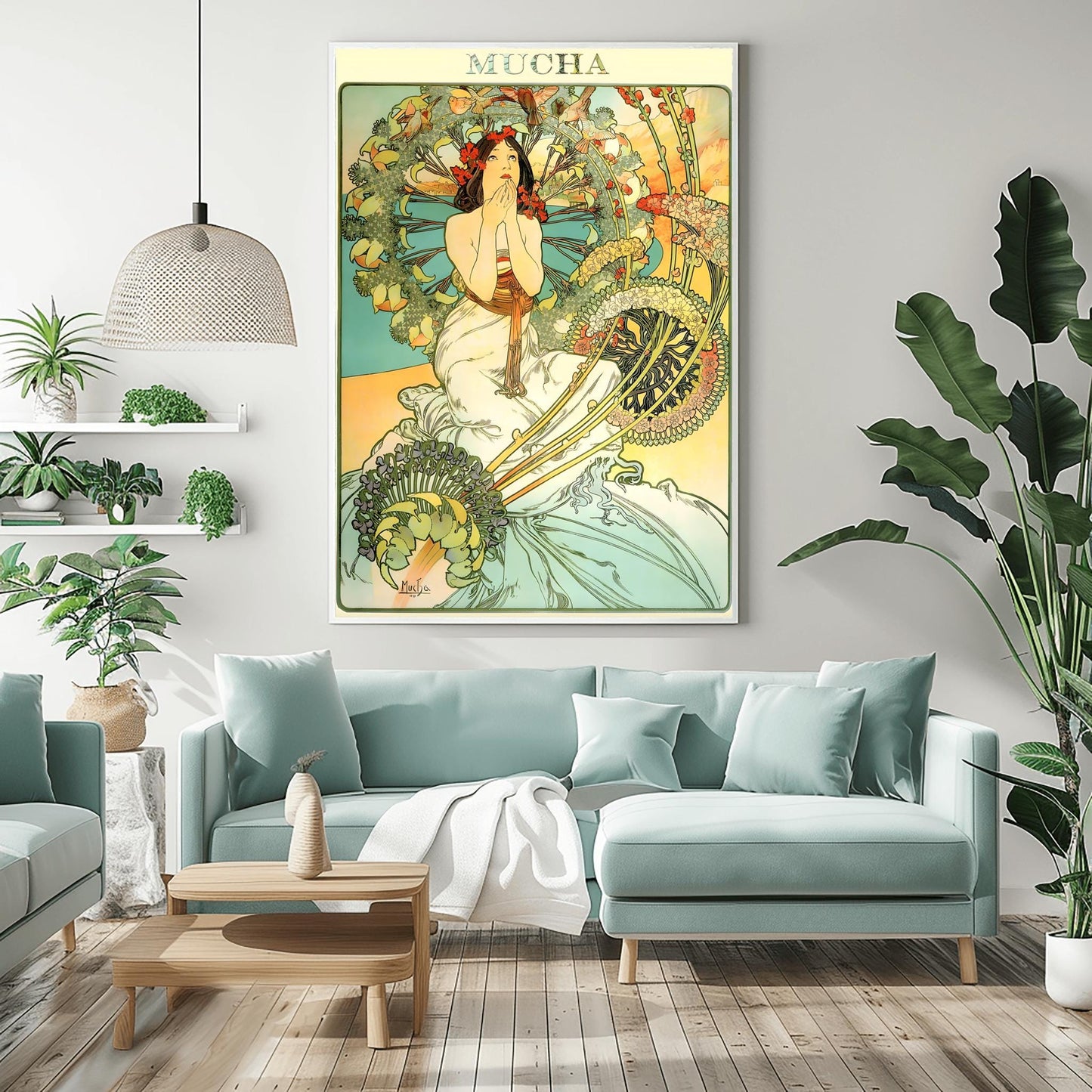 Alfons Mucha Art Nouveau Print: Monaco Monte Carlo Vintage Travel Poster