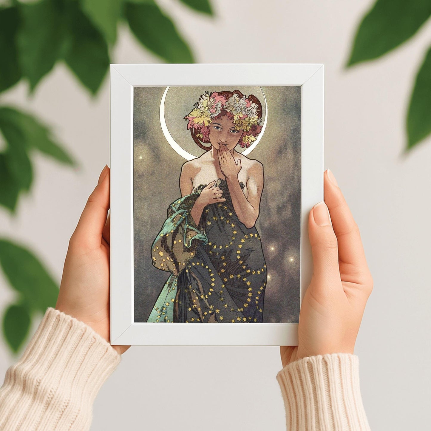 Alfons Mucha 'The Moon' Art Nouveau Poster: Mystical Celestial Print
