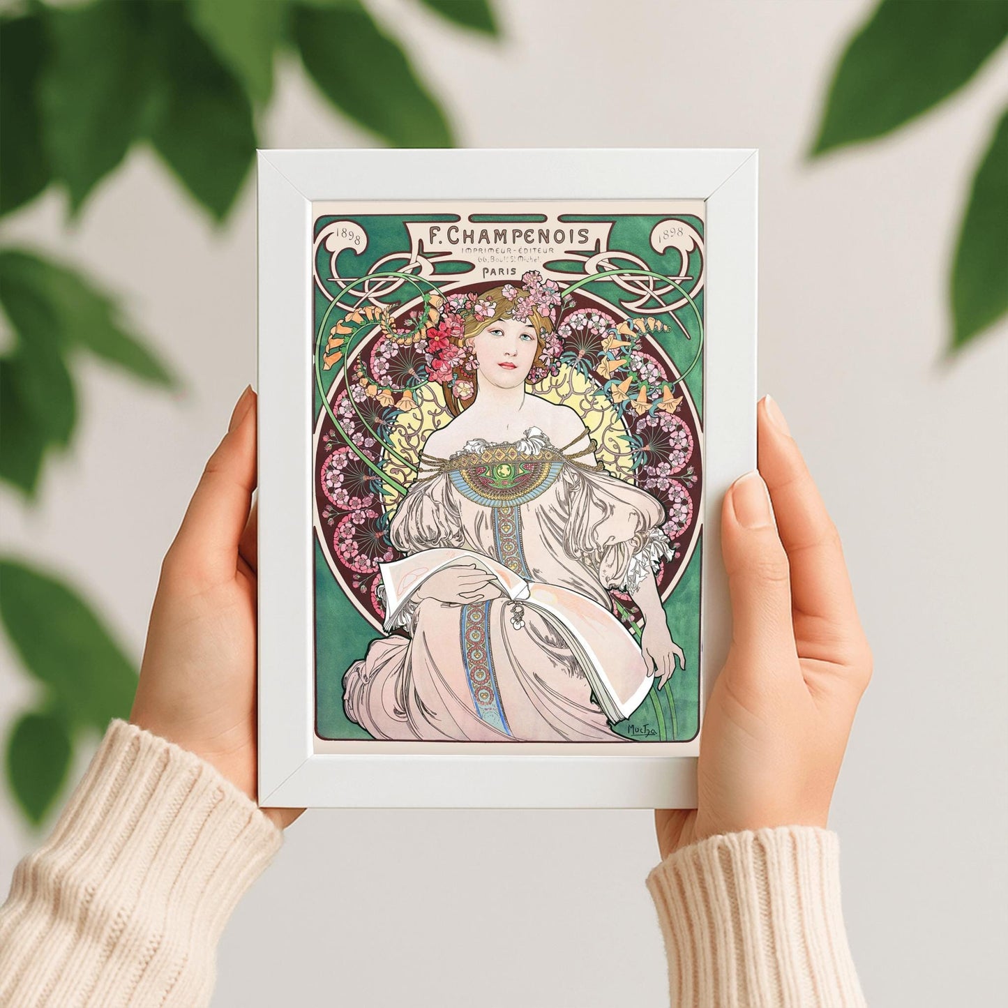 Alfons Mucha Art Nouveau Poster: 1898 French Advertising Print