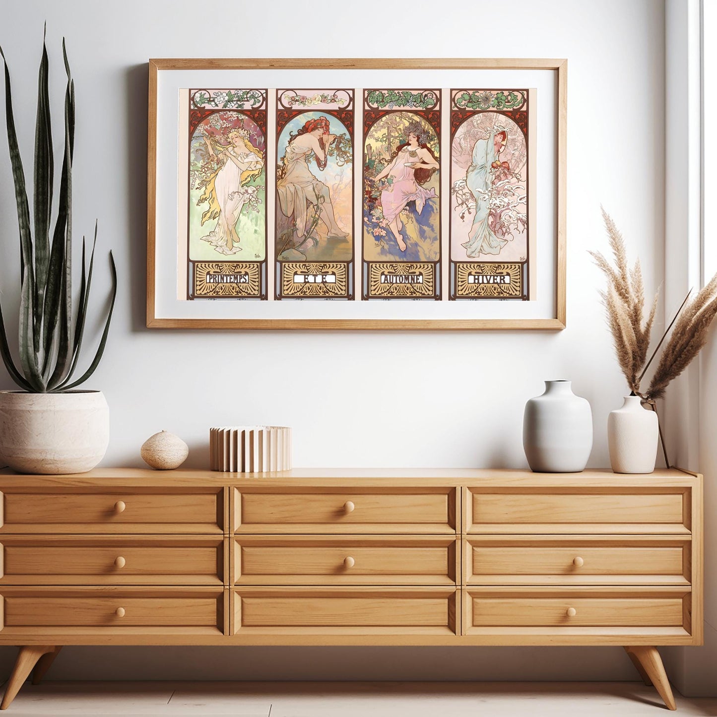 Alfons Mucha 'Summer' Art Nouveau Poster: Elegant Female Decor