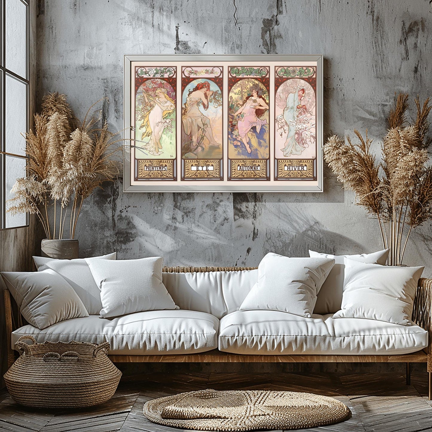 Alfons Mucha 'Summer' Art Nouveau Poster: Elegant Female Decor