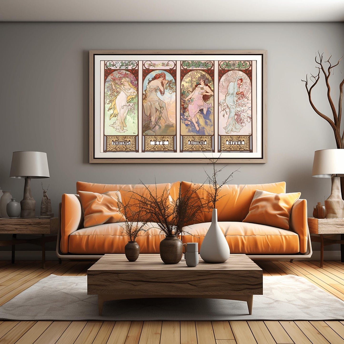 Alfons Mucha 'Summer' Art Nouveau Poster: Elegant Female Decor