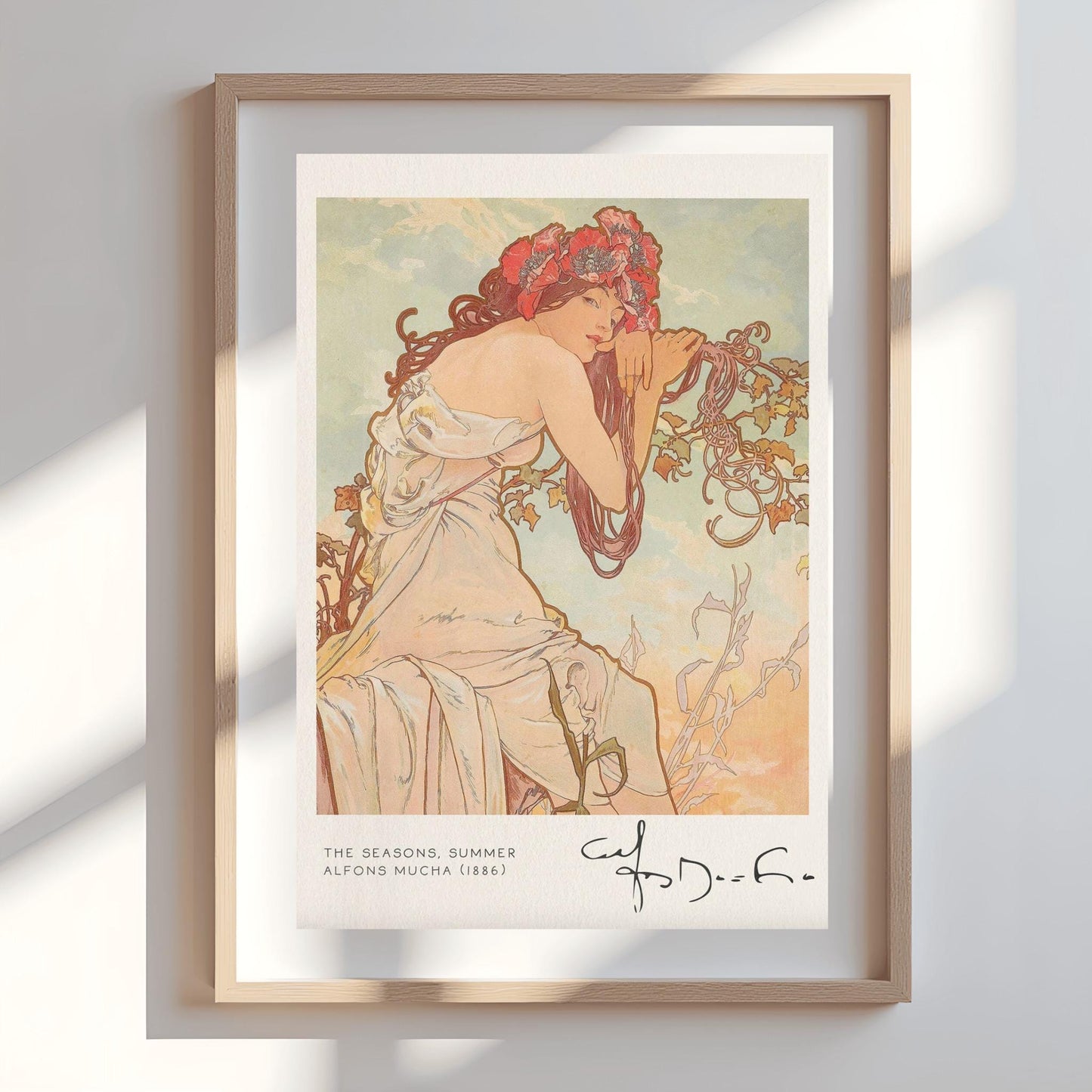 Alfons Mucha 'Summer' Art Nouveau Poster: Elegant Vintage Print