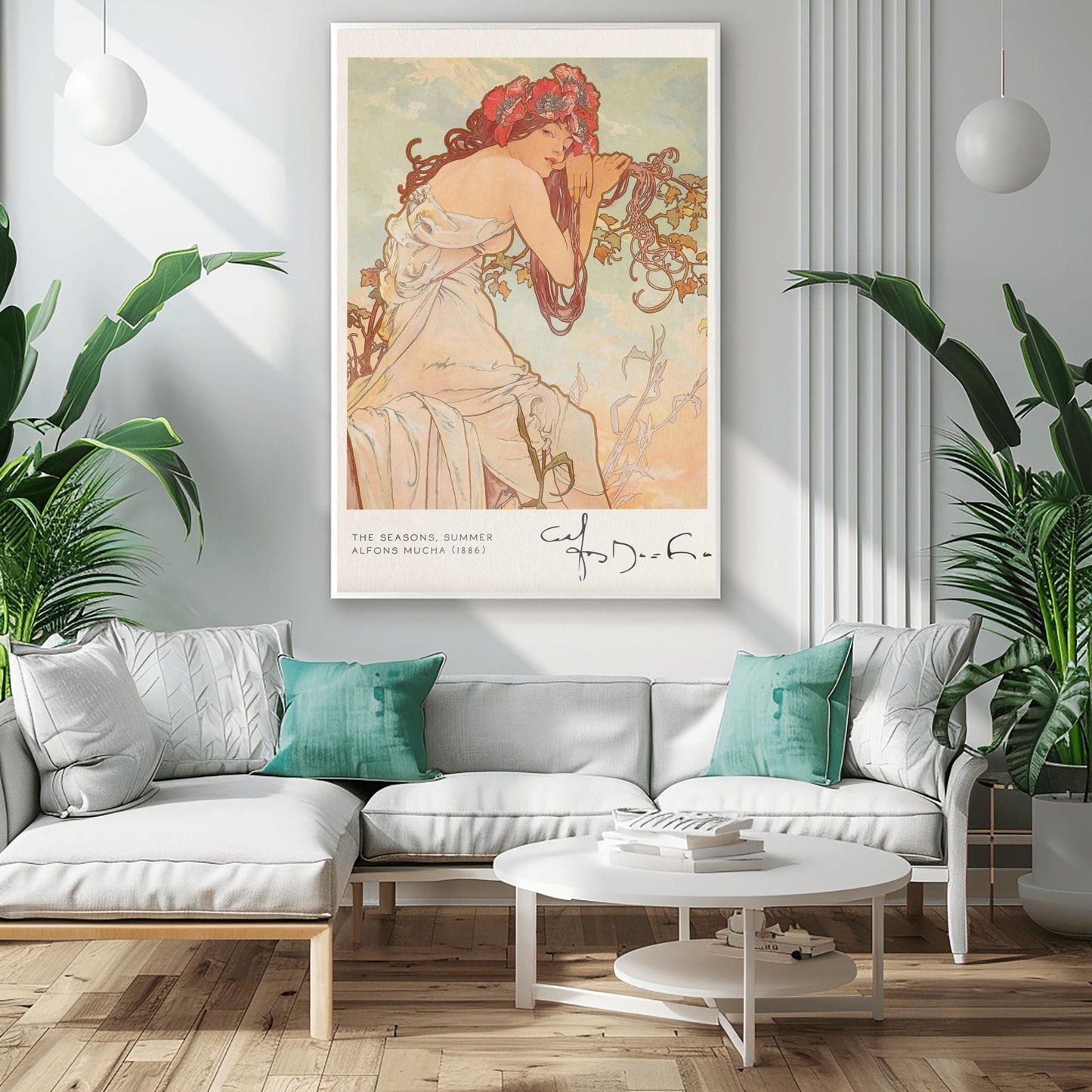 Alfons Mucha 'Summer' Art Nouveau Poster: Elegant Vintage Print