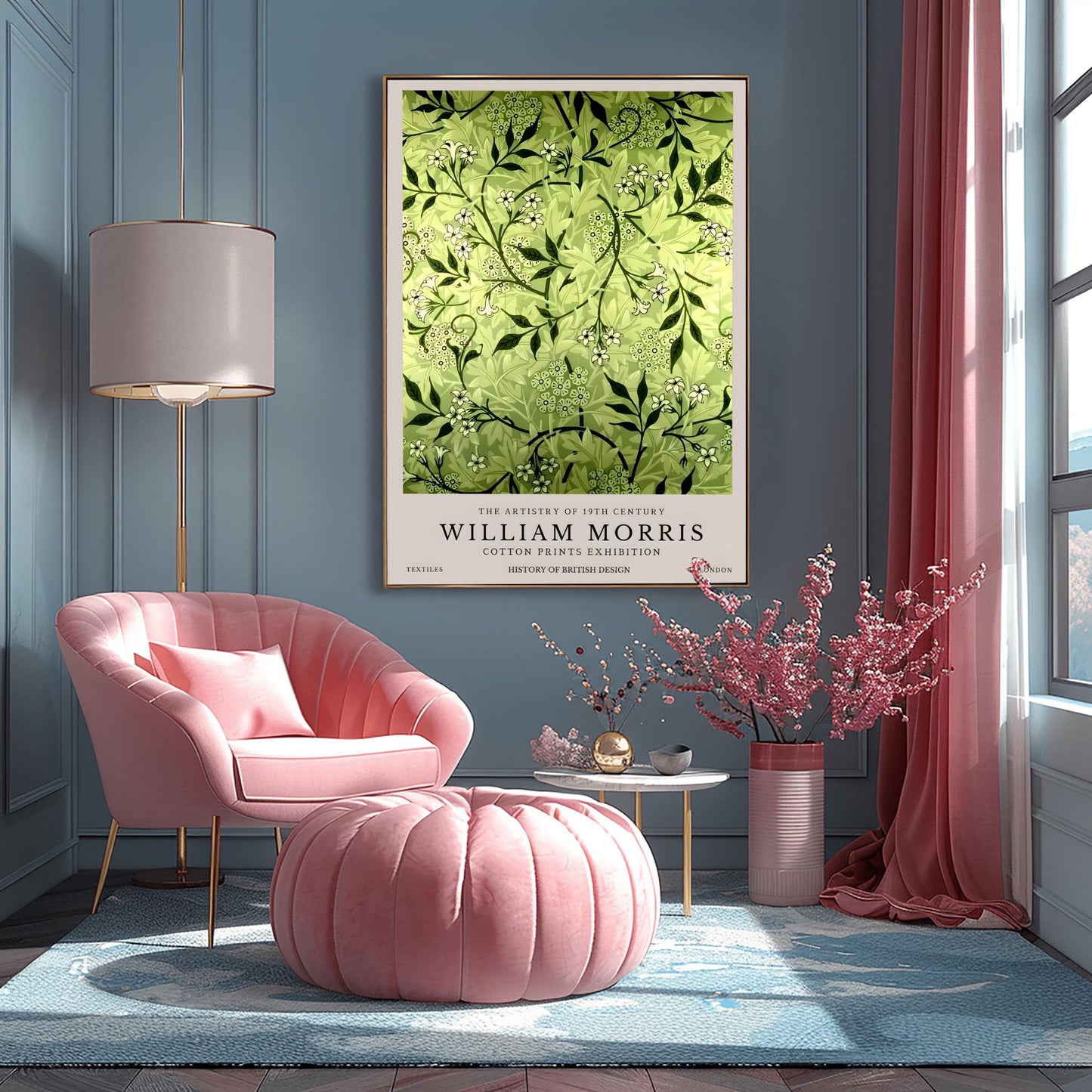 William Morris Print: Vintage Arts & Crafts Tile Poster