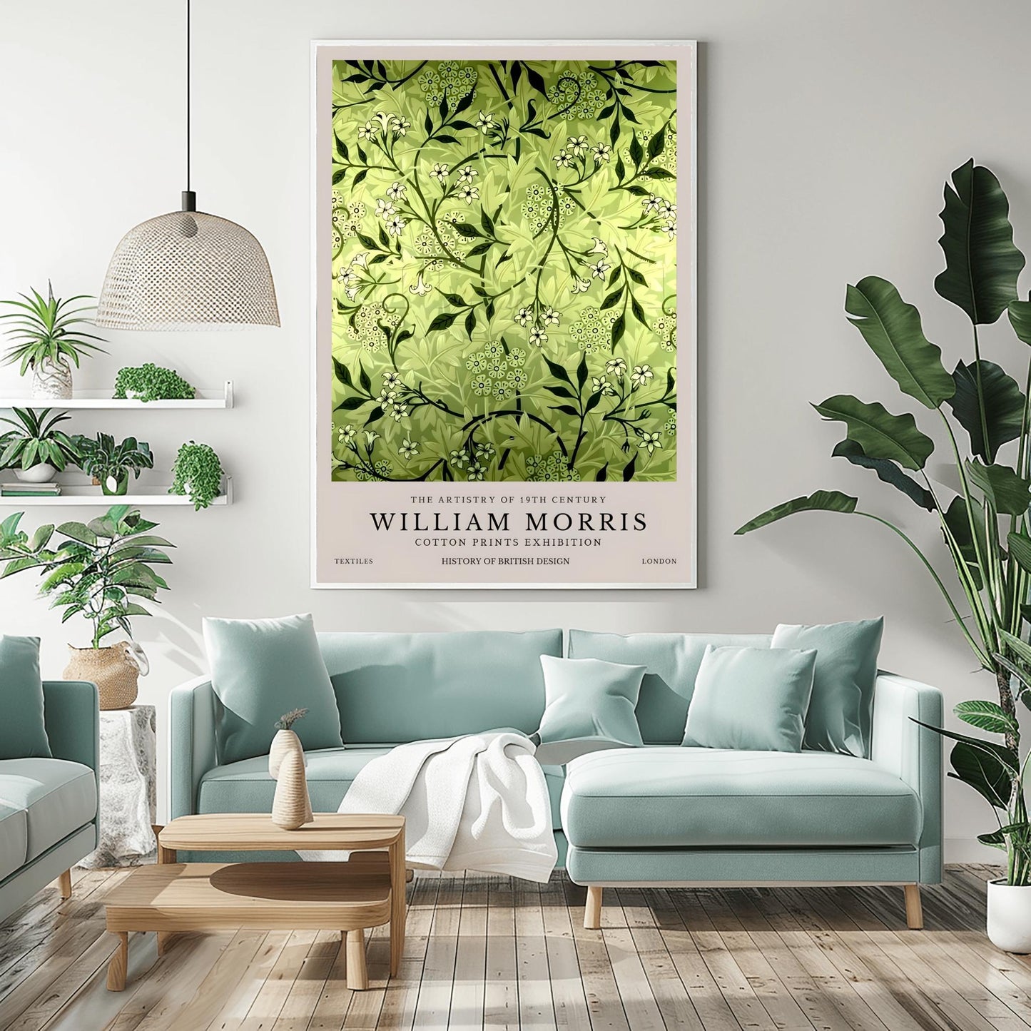 William Morris Print: Vintage Arts & Crafts Tile Poster