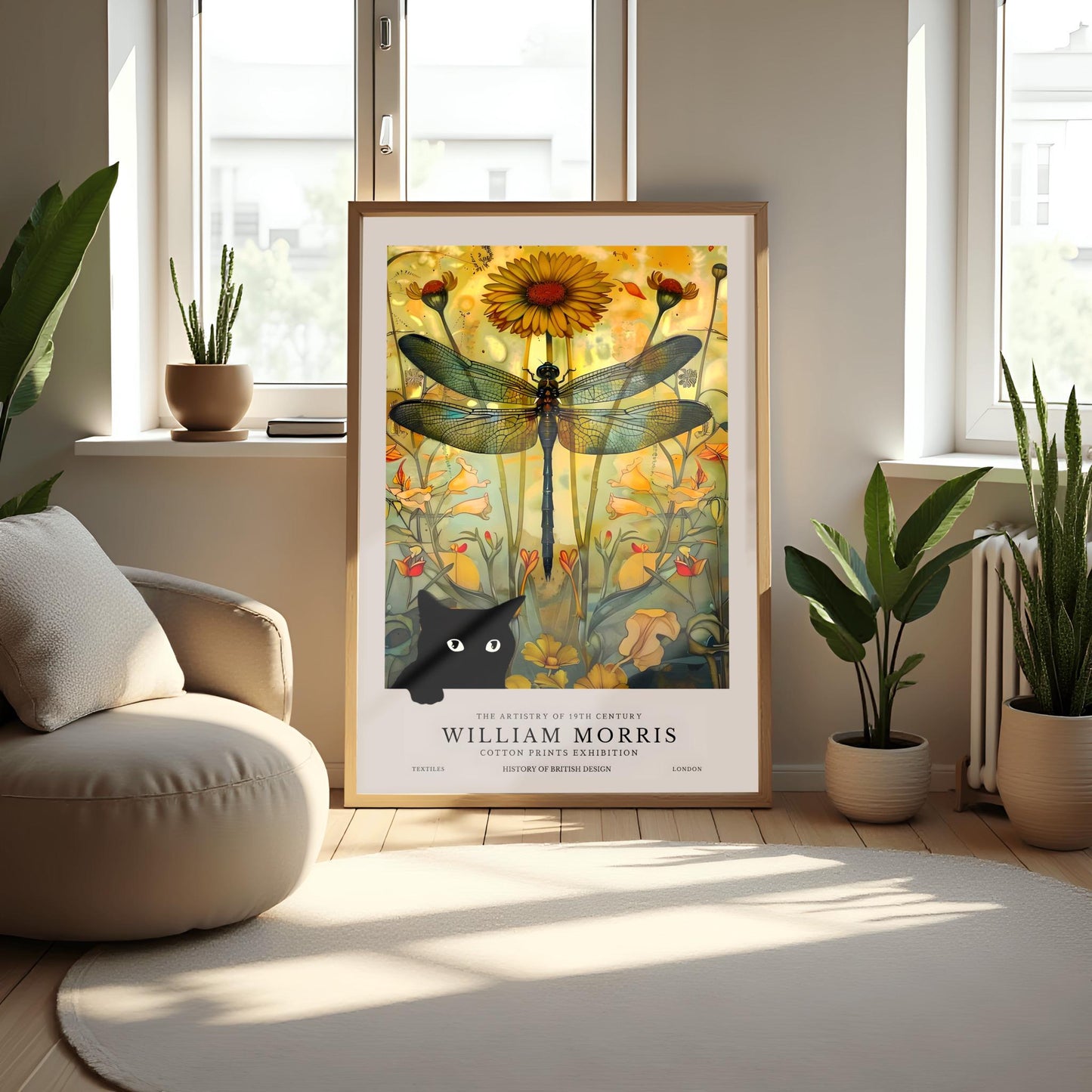 William Morris Cat Print: Arts & Crafts Exhibition Poster