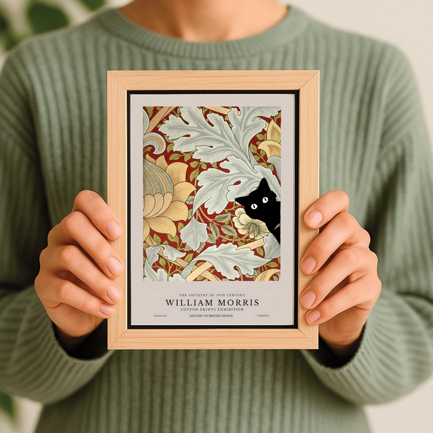 William Morris Cat Print: Arts & Crafts Exhibition Poster