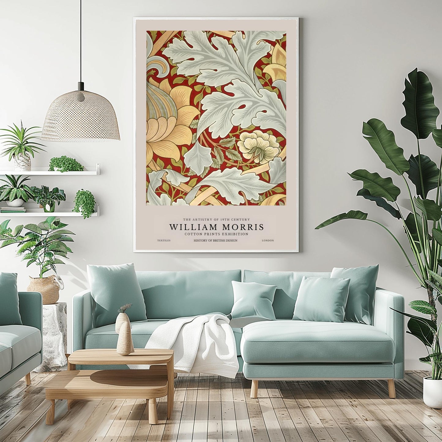 William Morris Peony Print: Liberty London Arts & Crafts Poster