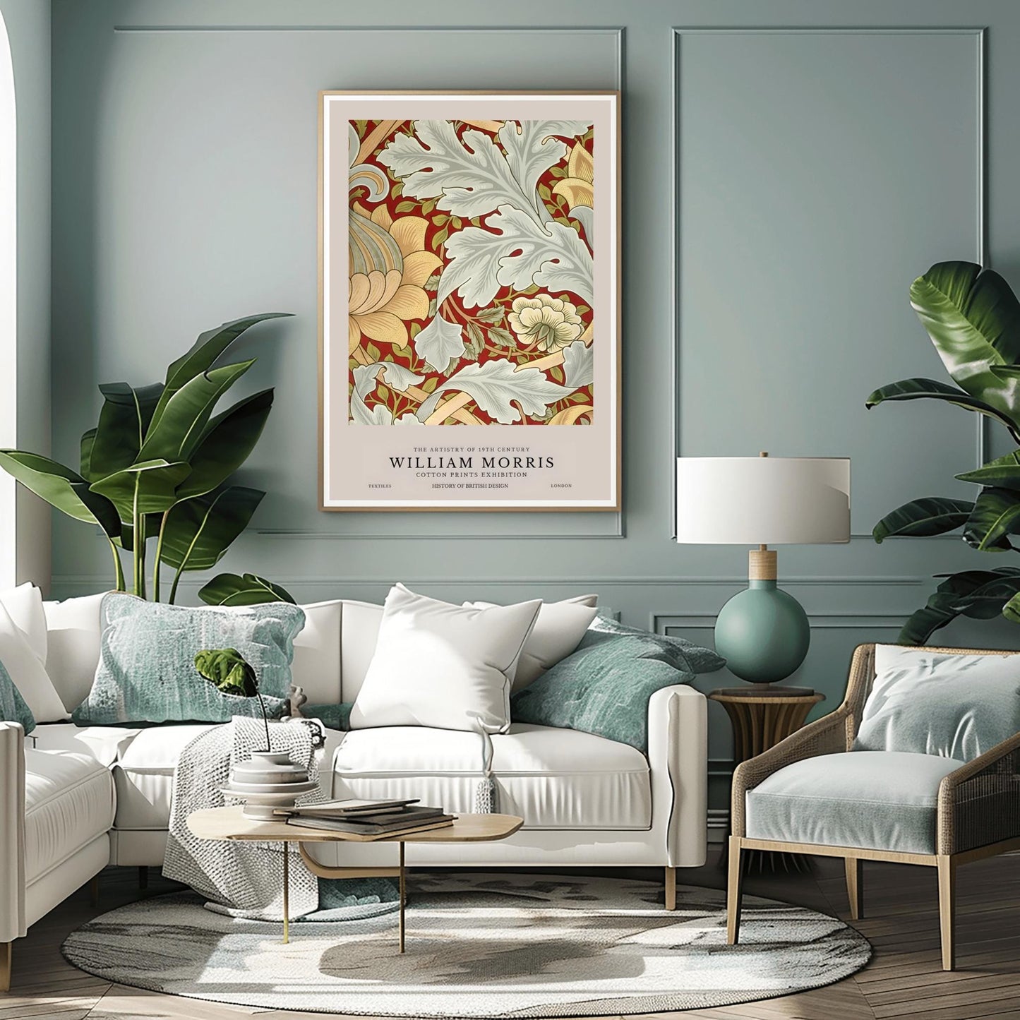 William Morris Peony Print: Liberty London Arts & Crafts Poster