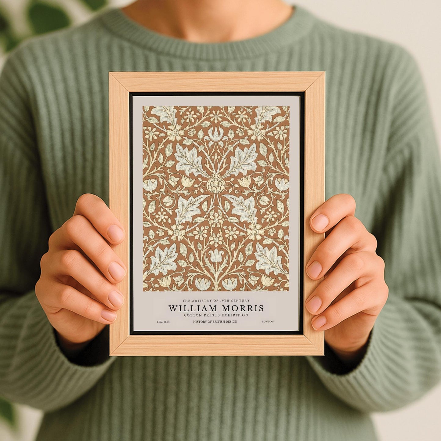 William Morris 'Triple Net' Print: Vintage Arts & Crafts Floral Poster