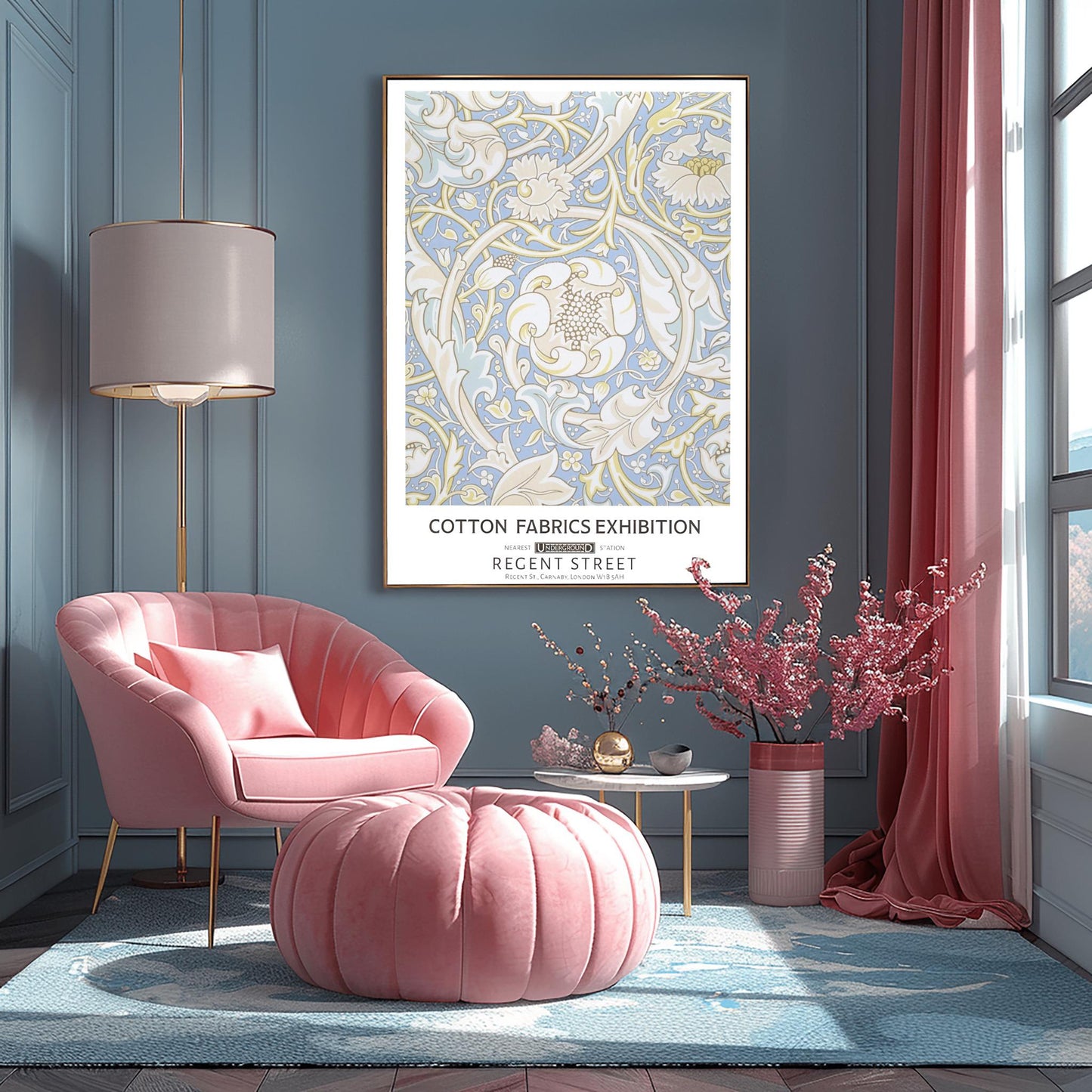 William Morris 'Corncockle' Print: Arts & Crafts Botanical Poster