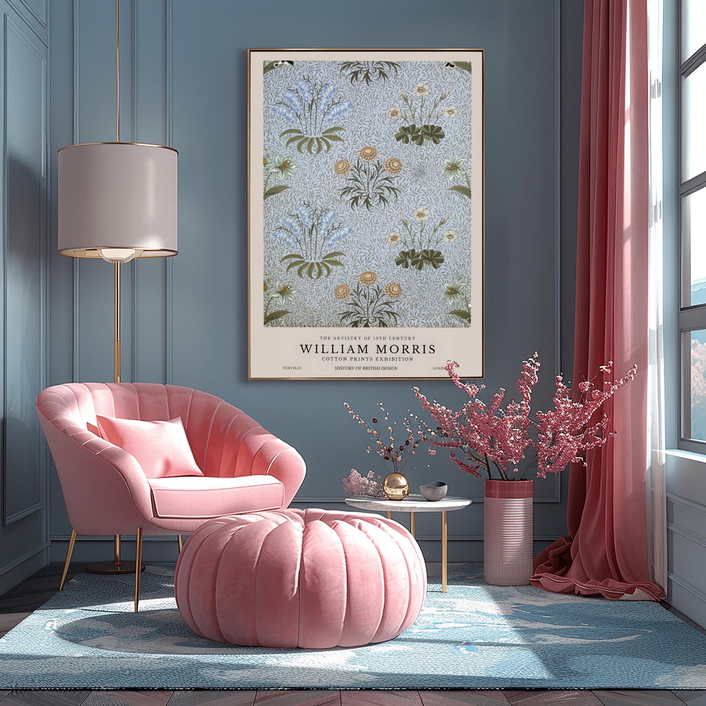 William Morris Daisy Print: Vintage Floral Botanical Art Poster