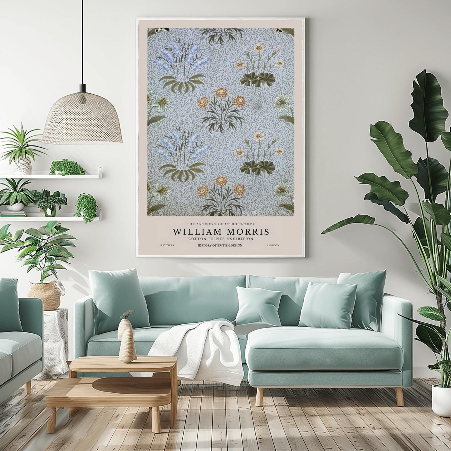 William Morris Daisy Print: Vintage Floral Botanical Art Poster