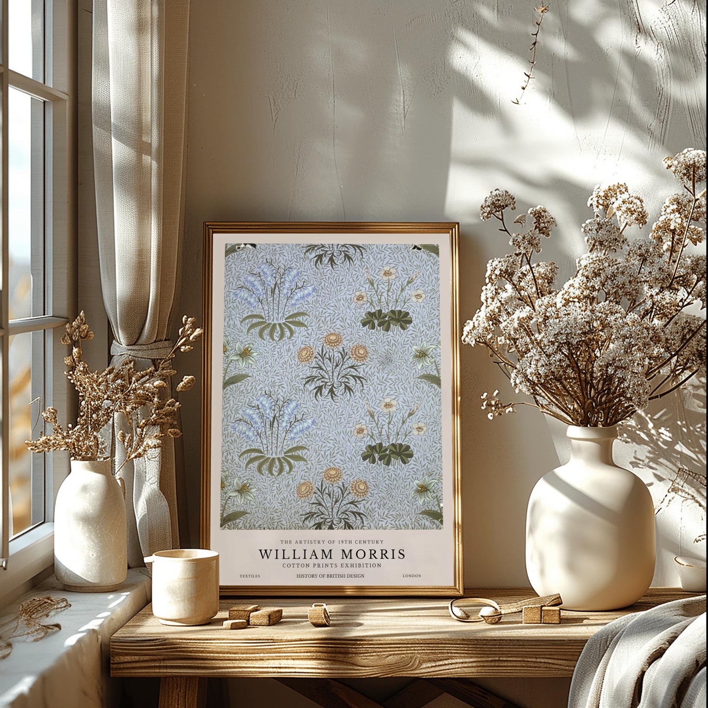 William Morris Daisy Print: Vintage Floral Botanical Art Poster