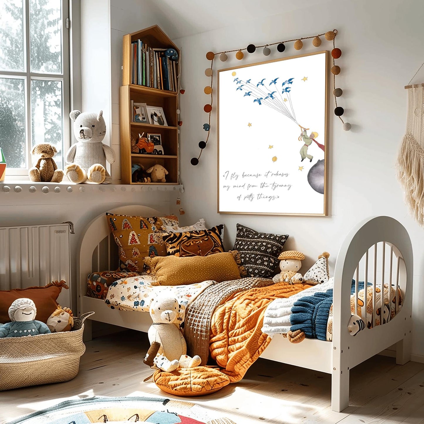 The Little Prince Quote Print: Watercolor Nursery Wall Art