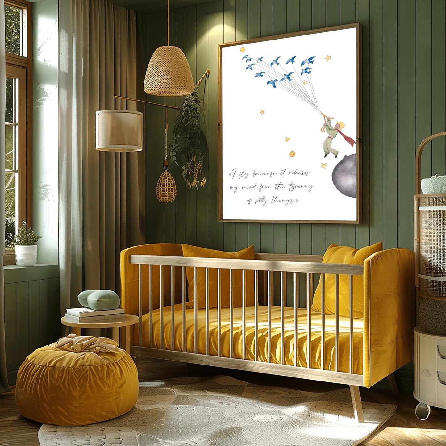 The Little Prince Quote Print: Watercolor Nursery Wall Art