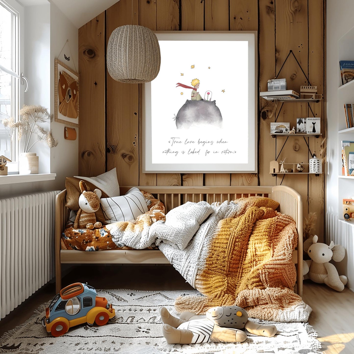 The Little Prince Poster: Watercolor Nursery Quote Art