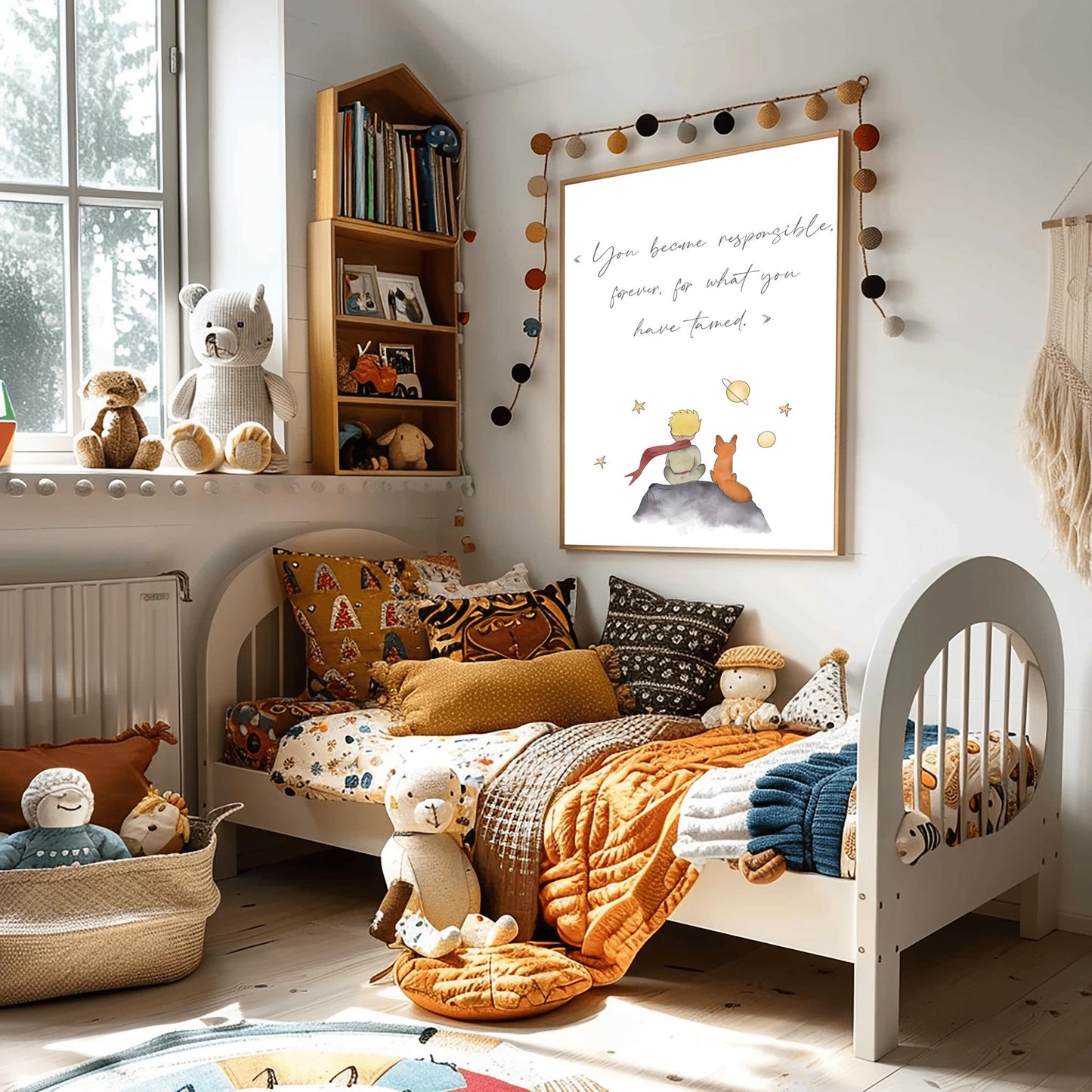 The Little Prince Poster: Nursery Quote Wall Art