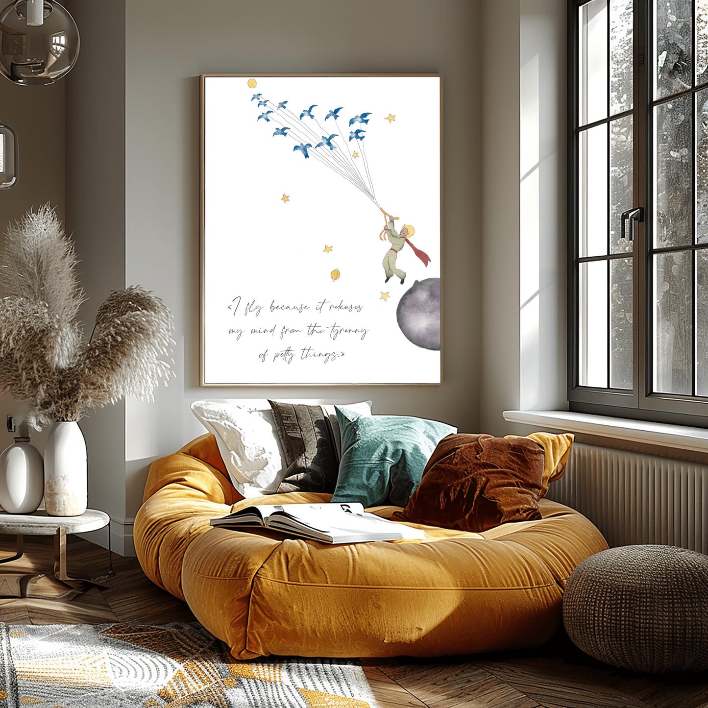The Little Prince Quote Print: Watercolor Nursery Wall Art