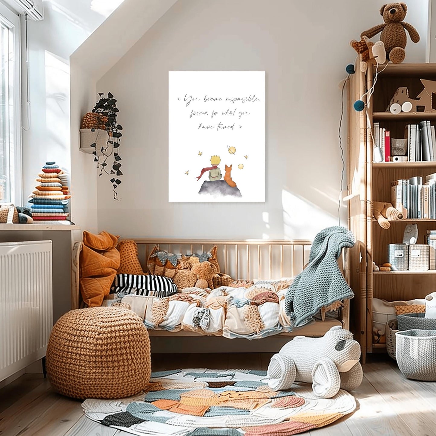The Little Prince Poster: Nursery Quote Wall Art