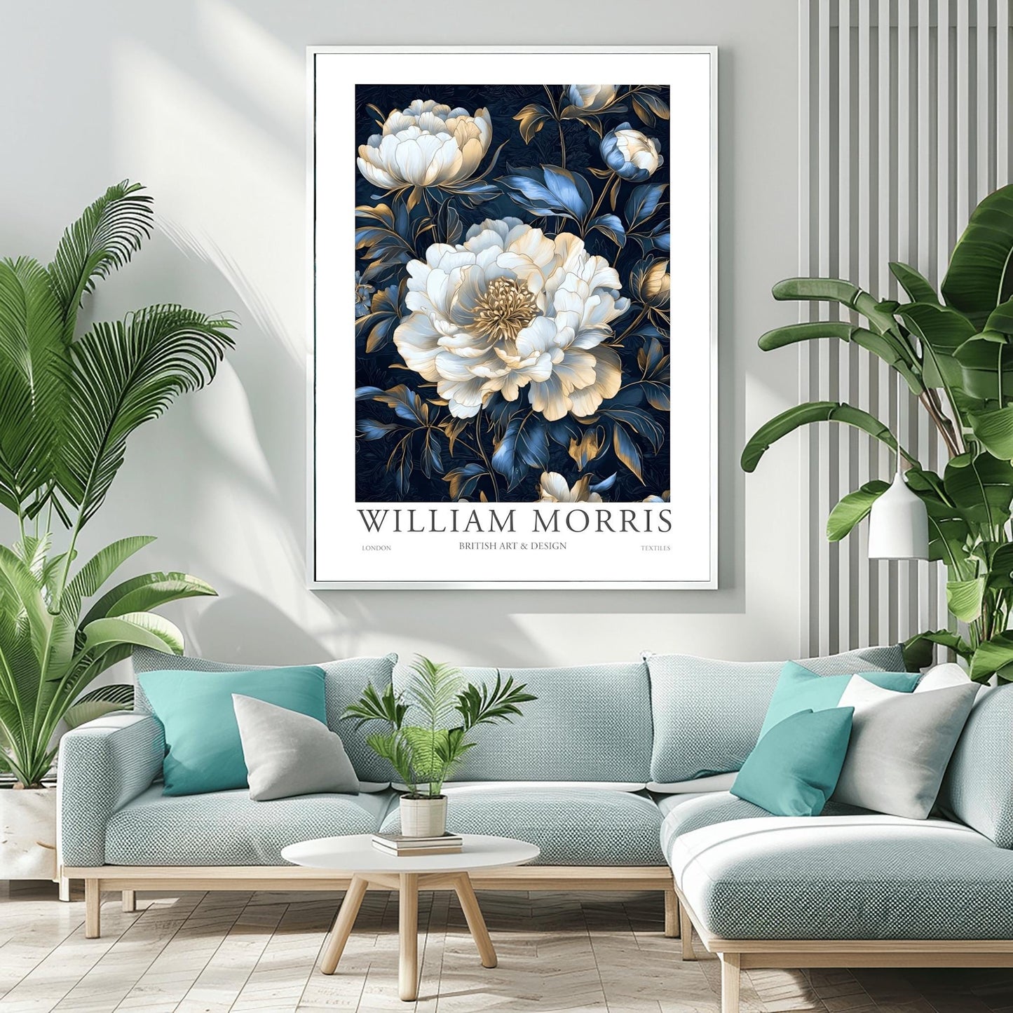 William Morris Lodden Print: Vintage Hydrangea Botanical Art Poster