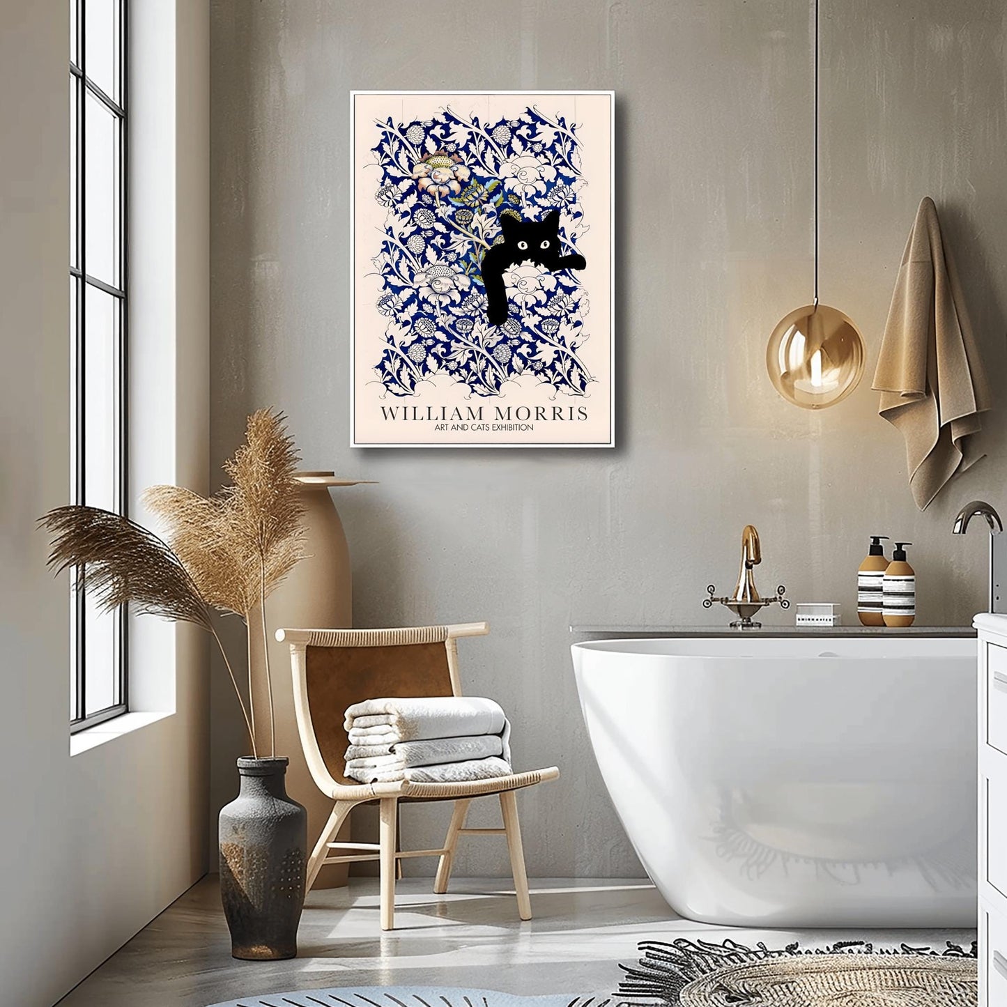 William Morris Cat Print: Arts & Crafts Exhibition Poster