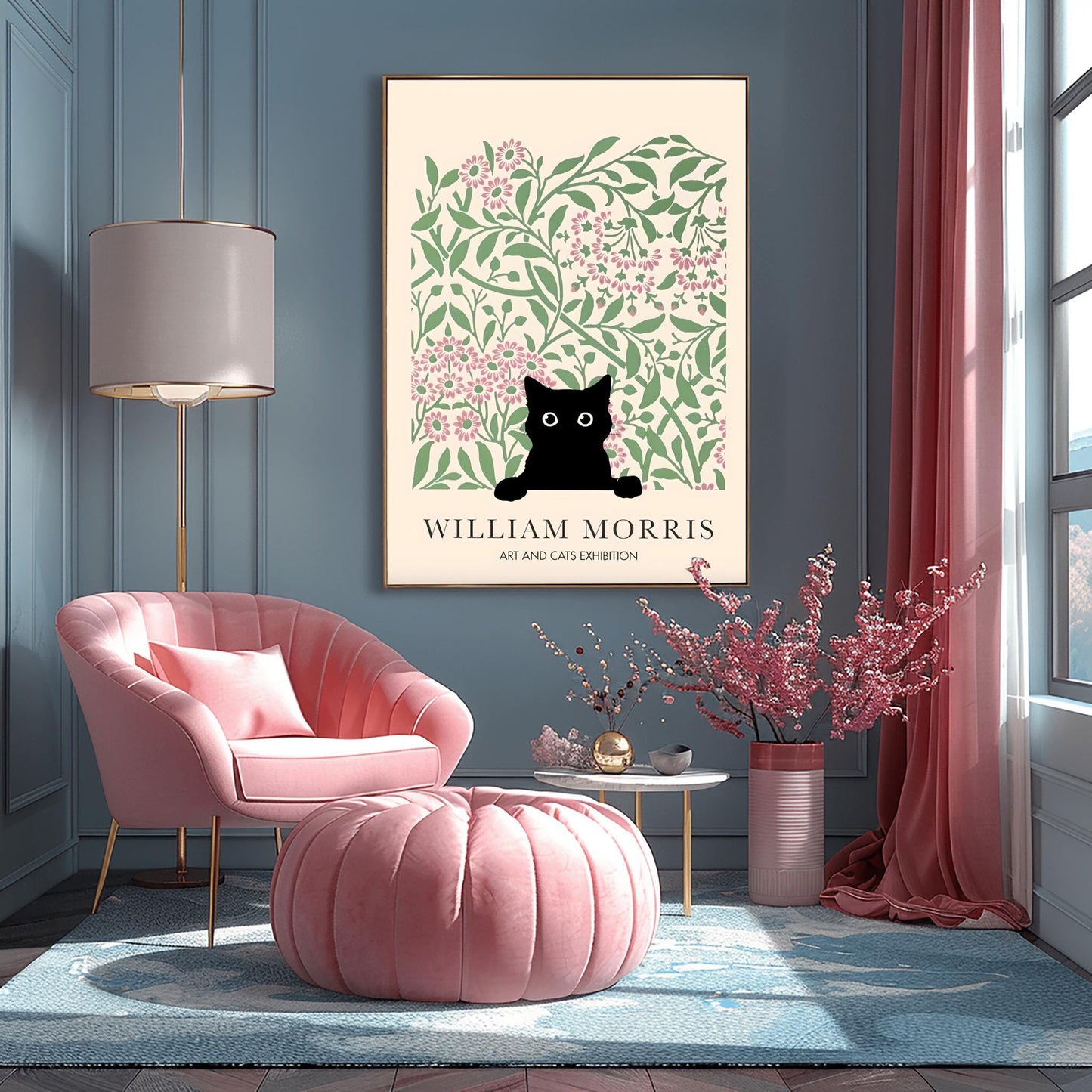 William Morris Cat Print: Arts & Crafts Exhibition Poster