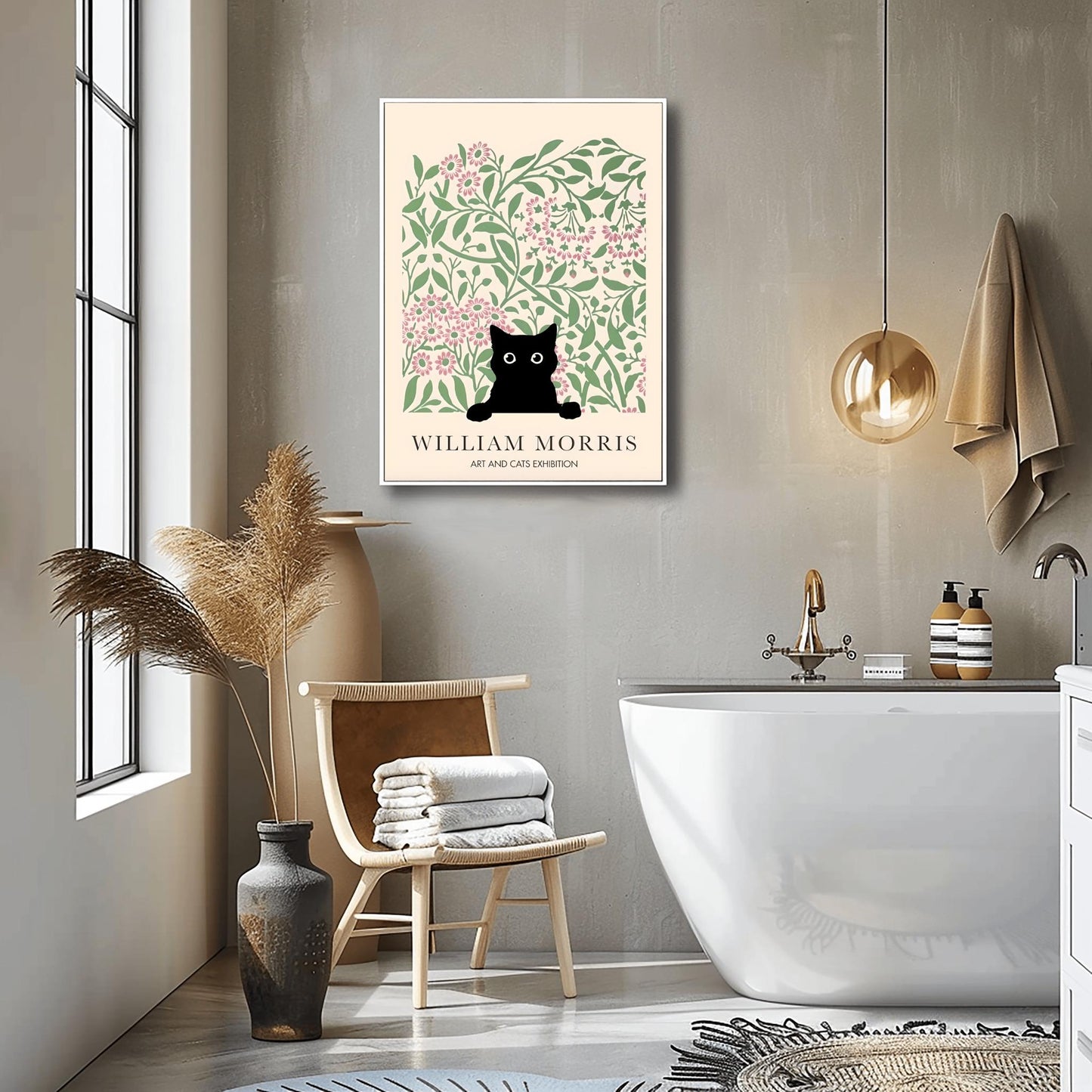 William Morris Cat Print: Arts & Crafts Exhibition Poster