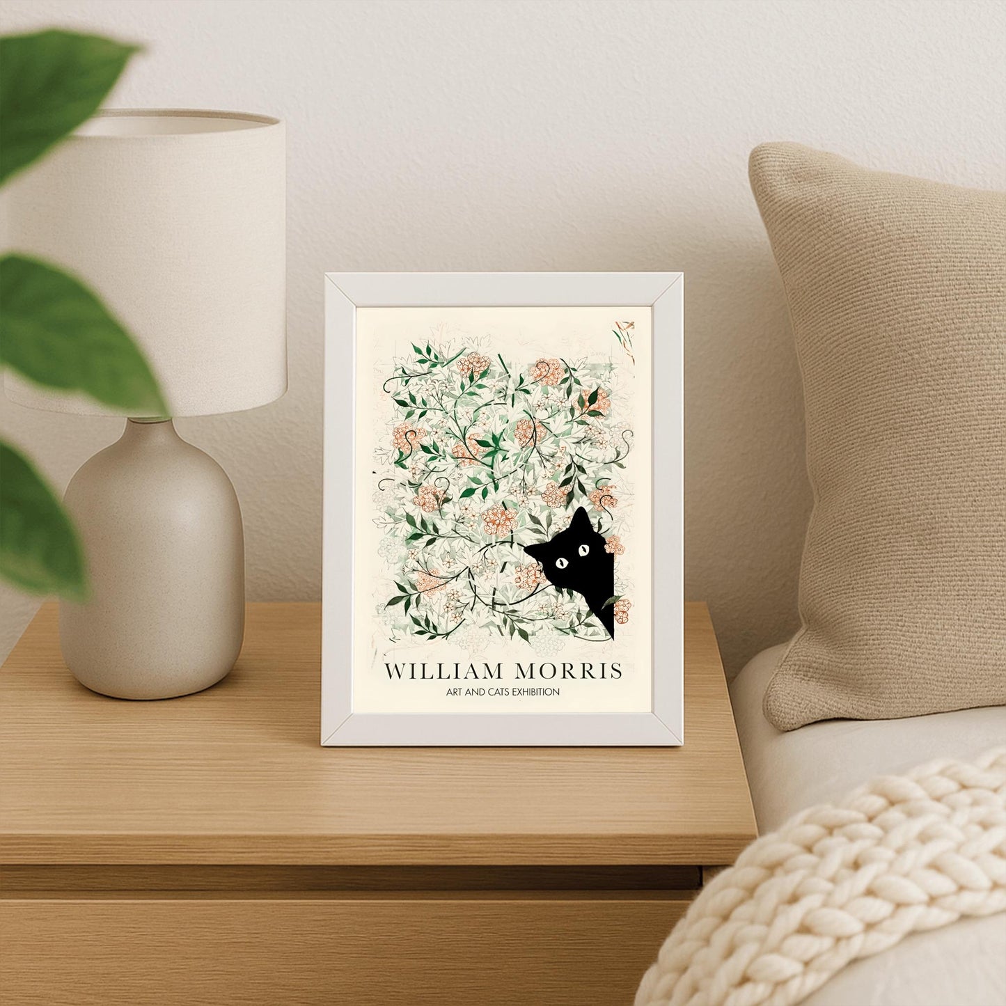 William Morris Cat Print: Arts & Crafts Exhibition Poster