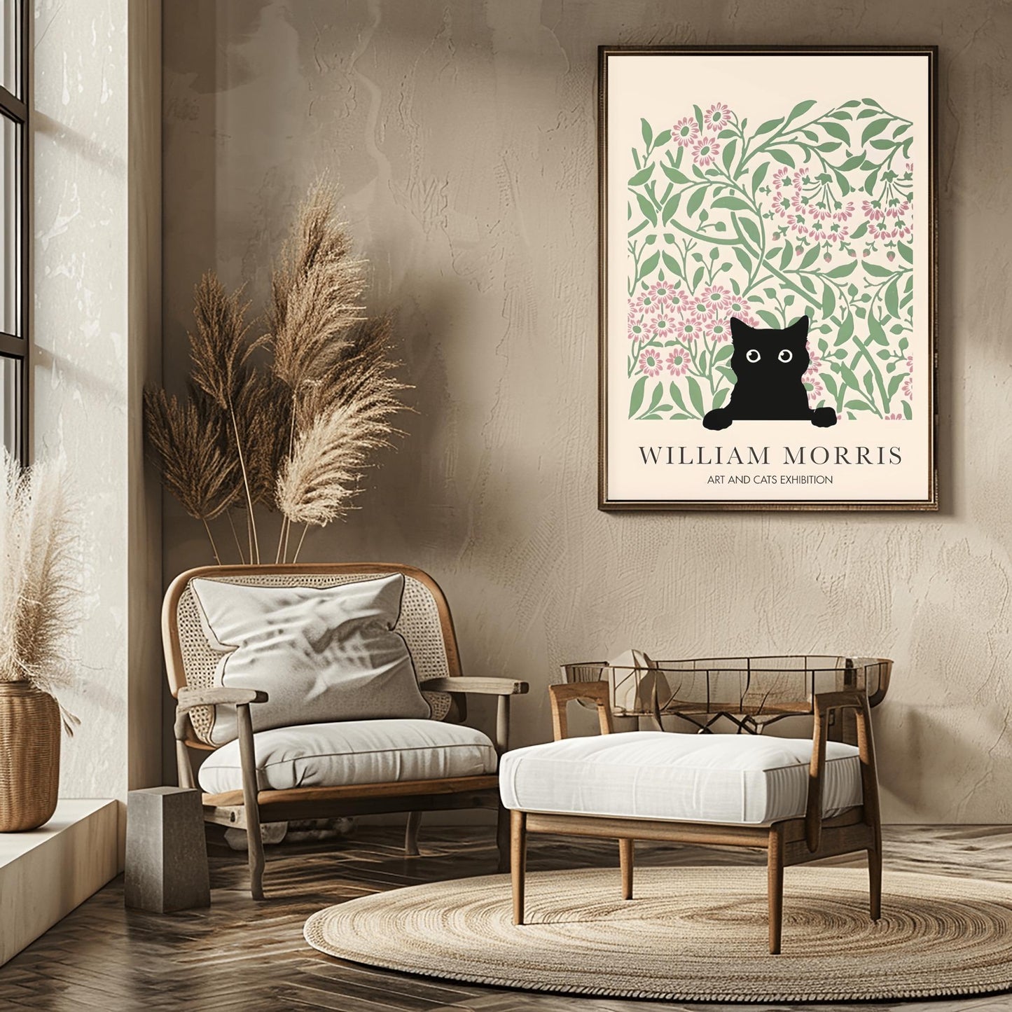 William Morris Cat Print: Arts & Crafts Exhibition Poster