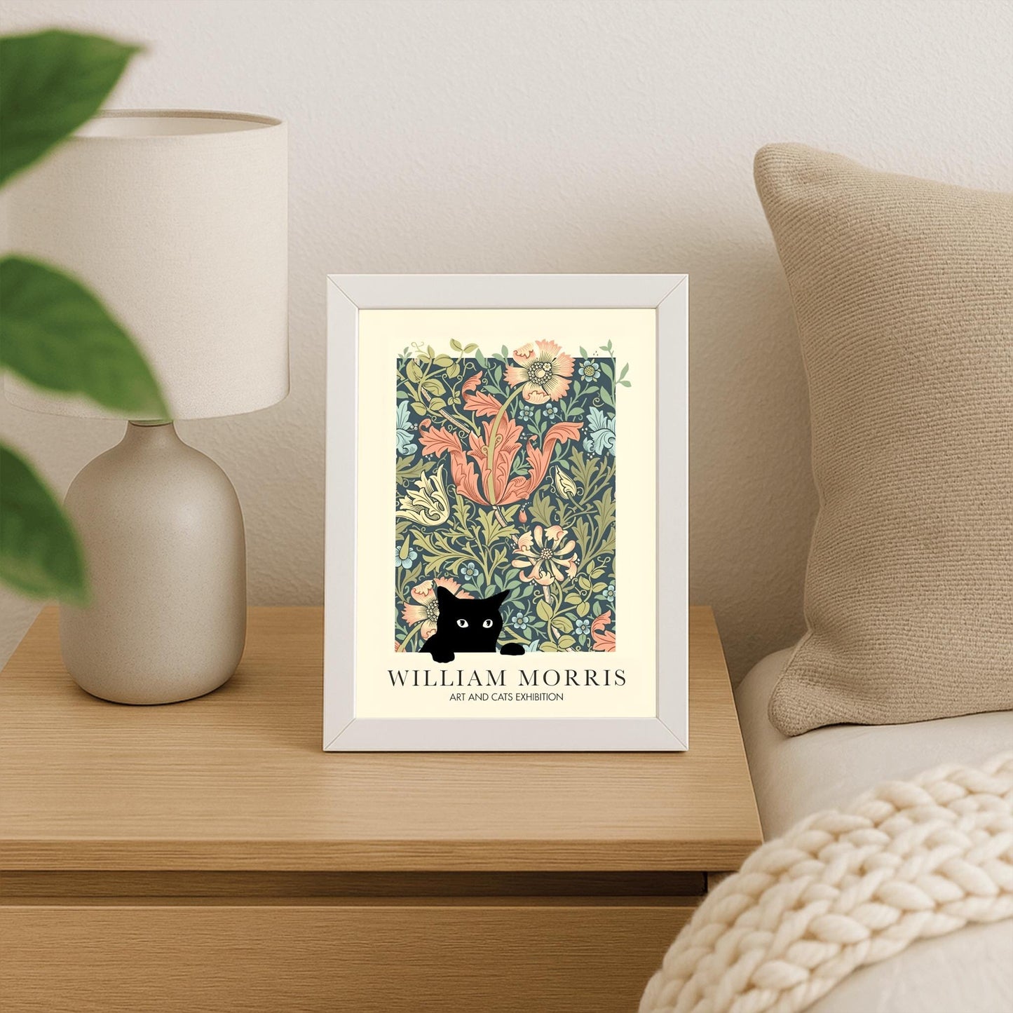 William Morris Cat Print: Arts & Crafts Exhibition Poster