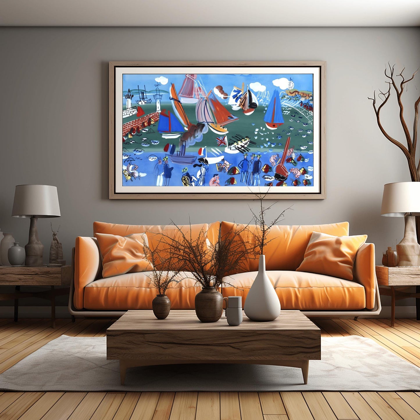 Raoul Dufy Print Sailboats, Colorful Coastal Regatta Wall Art, French Nautical Expressionist Poster Décor