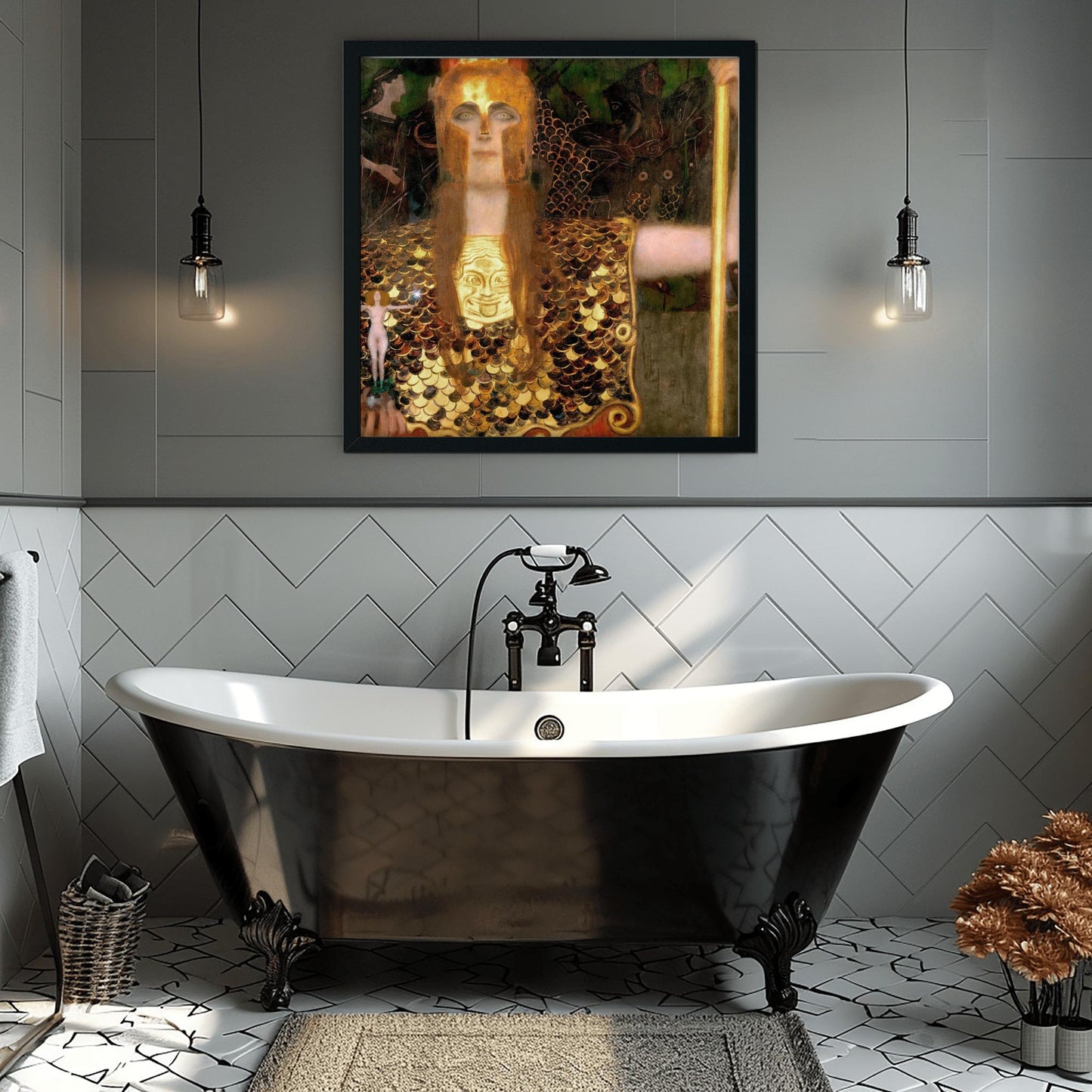Gustav Klimt Pallas Athena Art Print: Golden Goddess, Austrian Secession