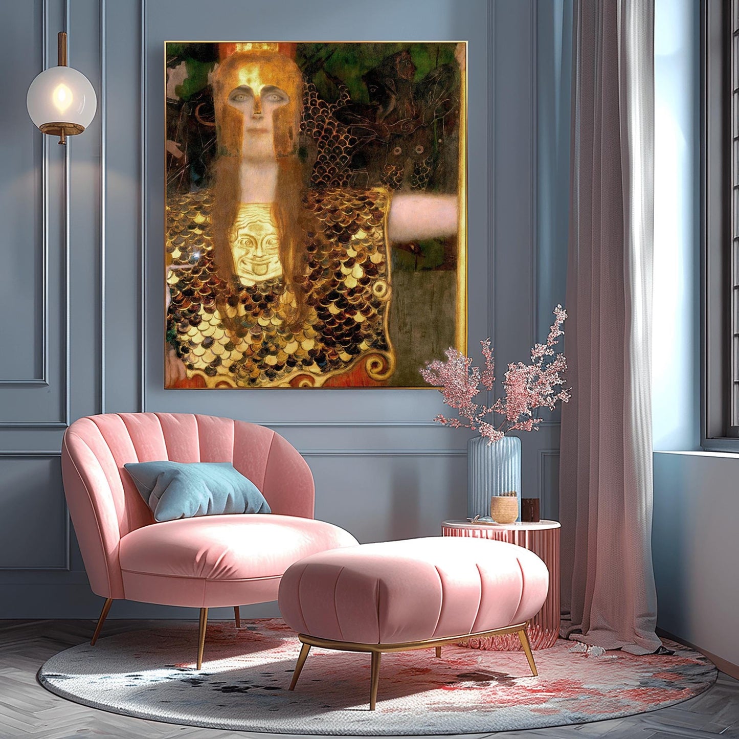 Gustav Klimt Pallas Athena Art Print: Golden Goddess, Austrian Secession