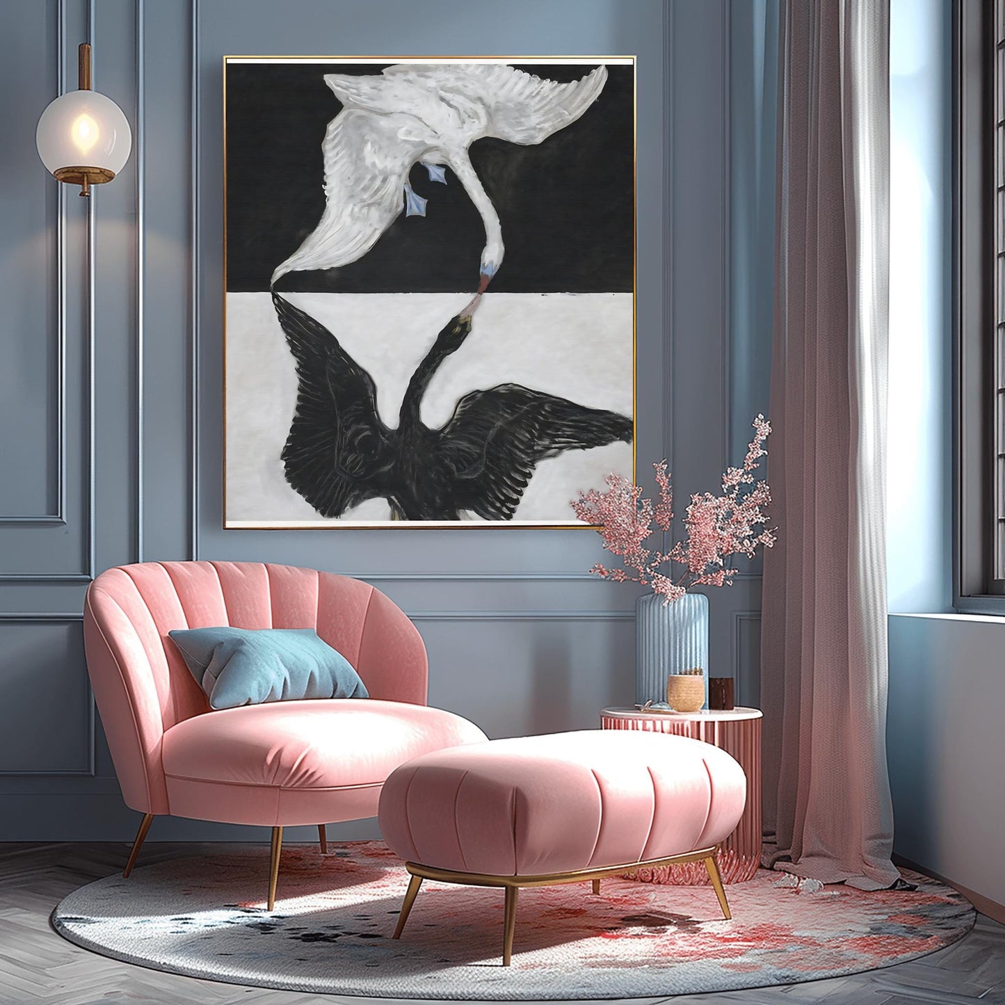 Hilma af Klint "The Swan No. 12" Print: Abstract Spiritual Art, Yin Yang Decor