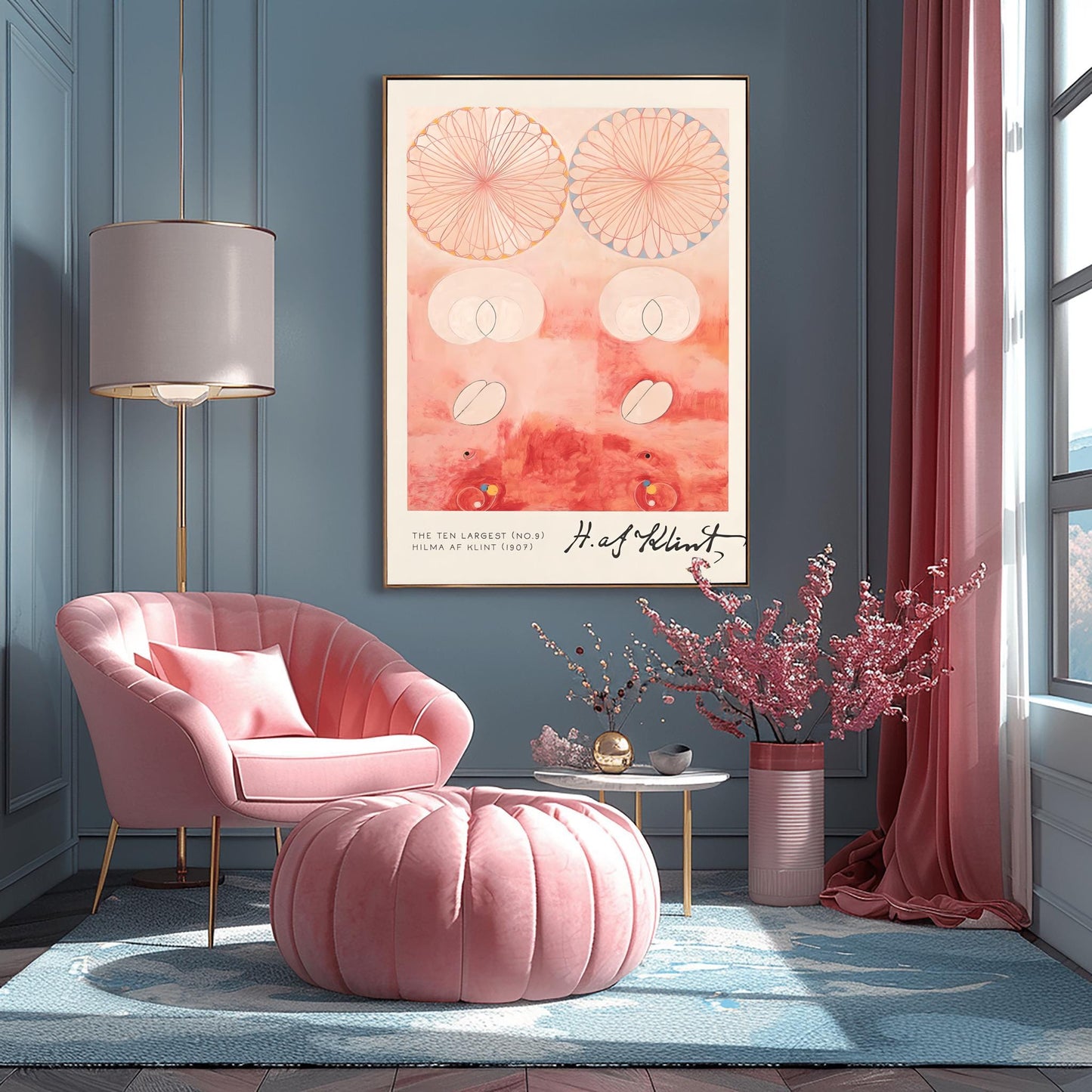Hilma af Klint Abstract Flower Art Print: Spiritual Botanical Wall Decor