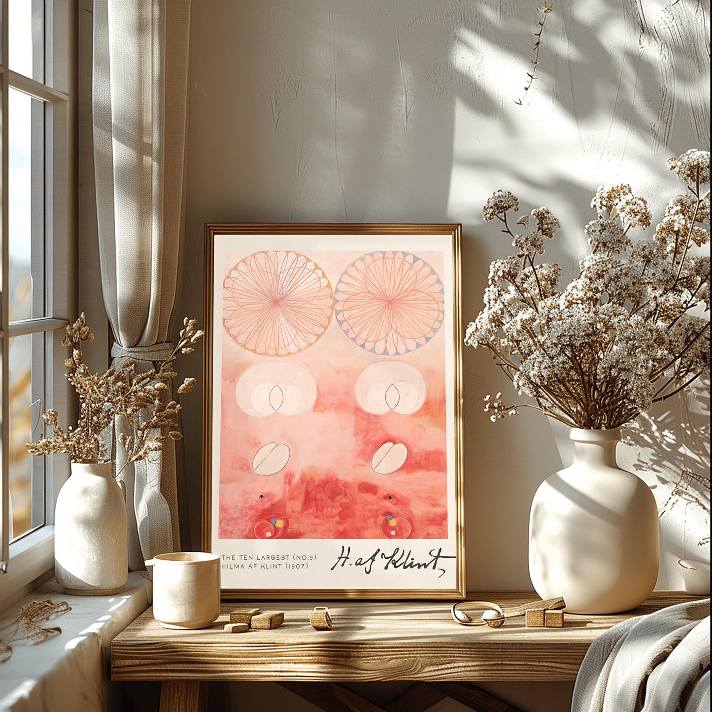 Hilma af Klint Abstract Flower Art Print: Spiritual Botanical Wall Decor