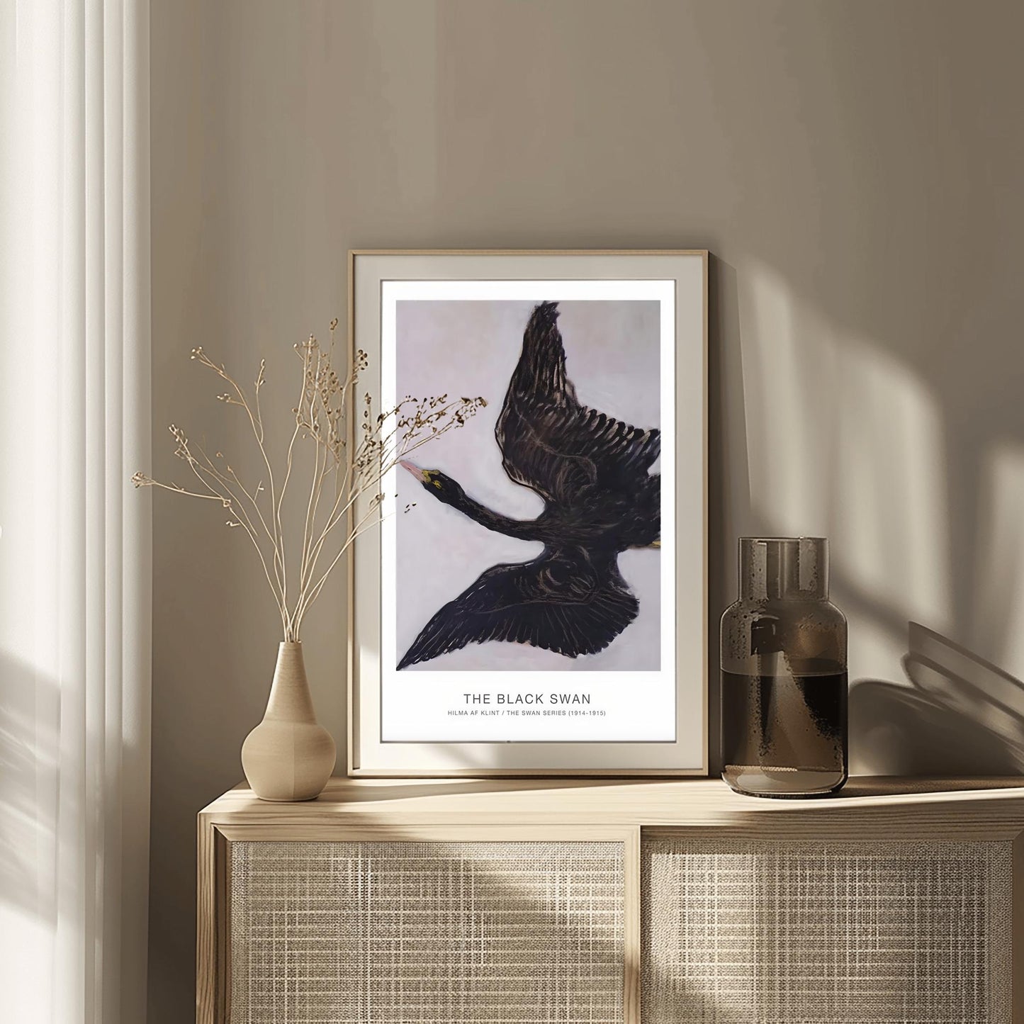 Hilma af Klint Black Swan Print: Abstract Spiritual Art Poster