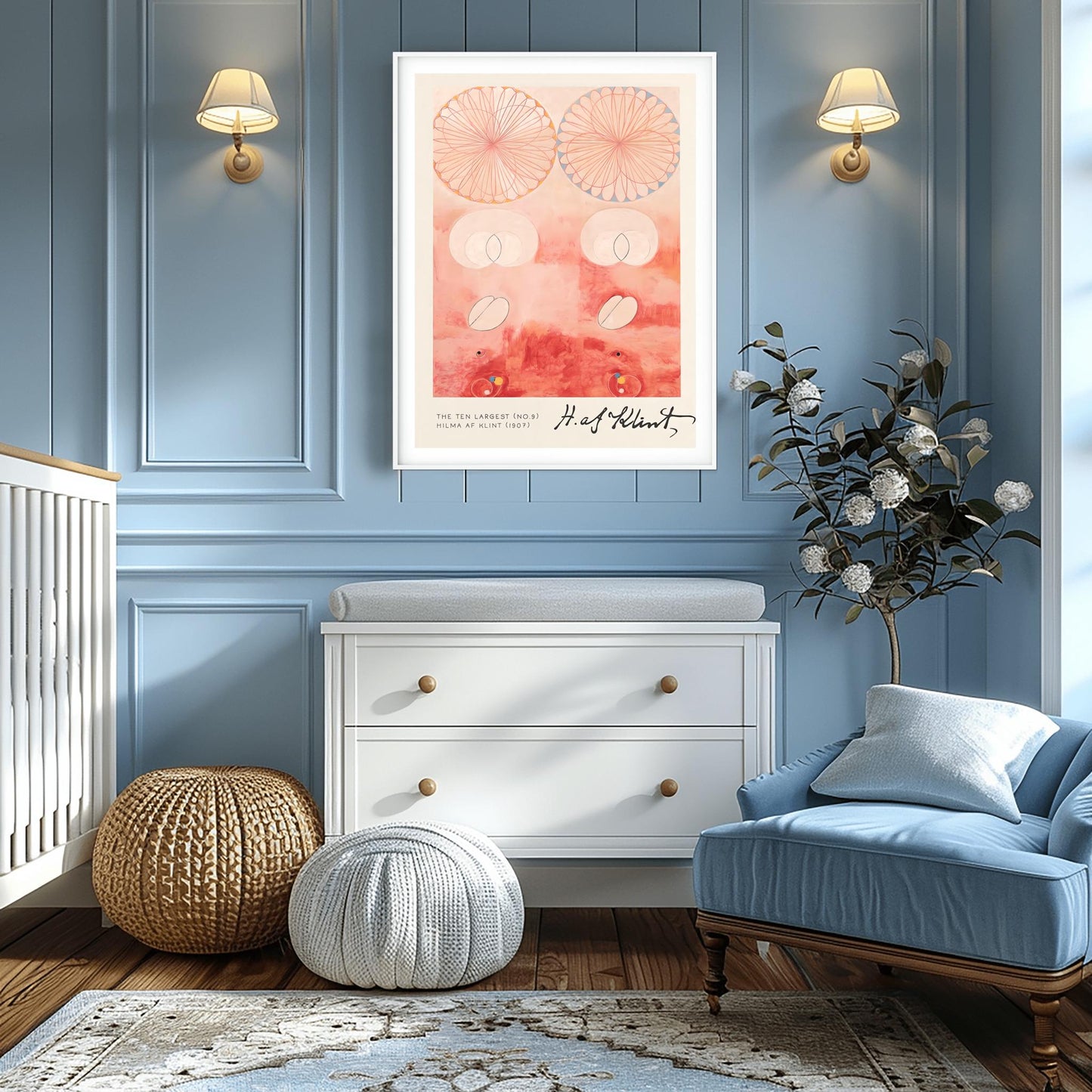 Hilma af Klint Abstract Flower Art Print: Spiritual Botanical Wall Decor