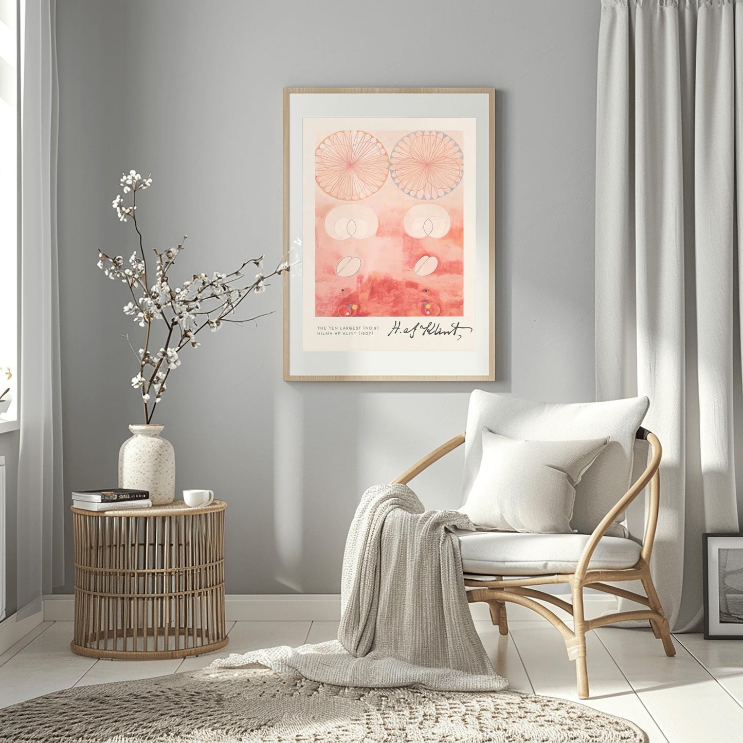Hilma af Klint Abstract Flower Art Print: Spiritual Botanical Wall Decor