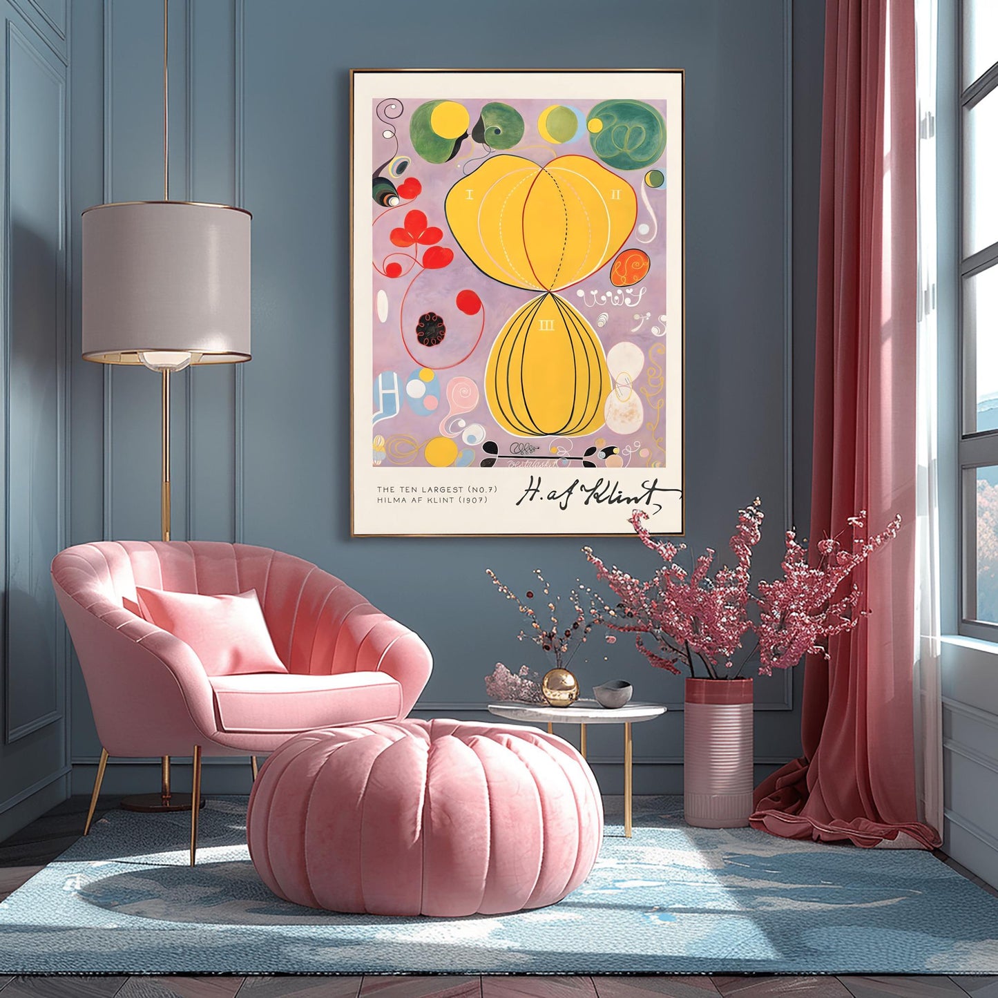 Hilma af Klint Print: The Ten Largest No. 7, Spiritual Abstract Flower Art