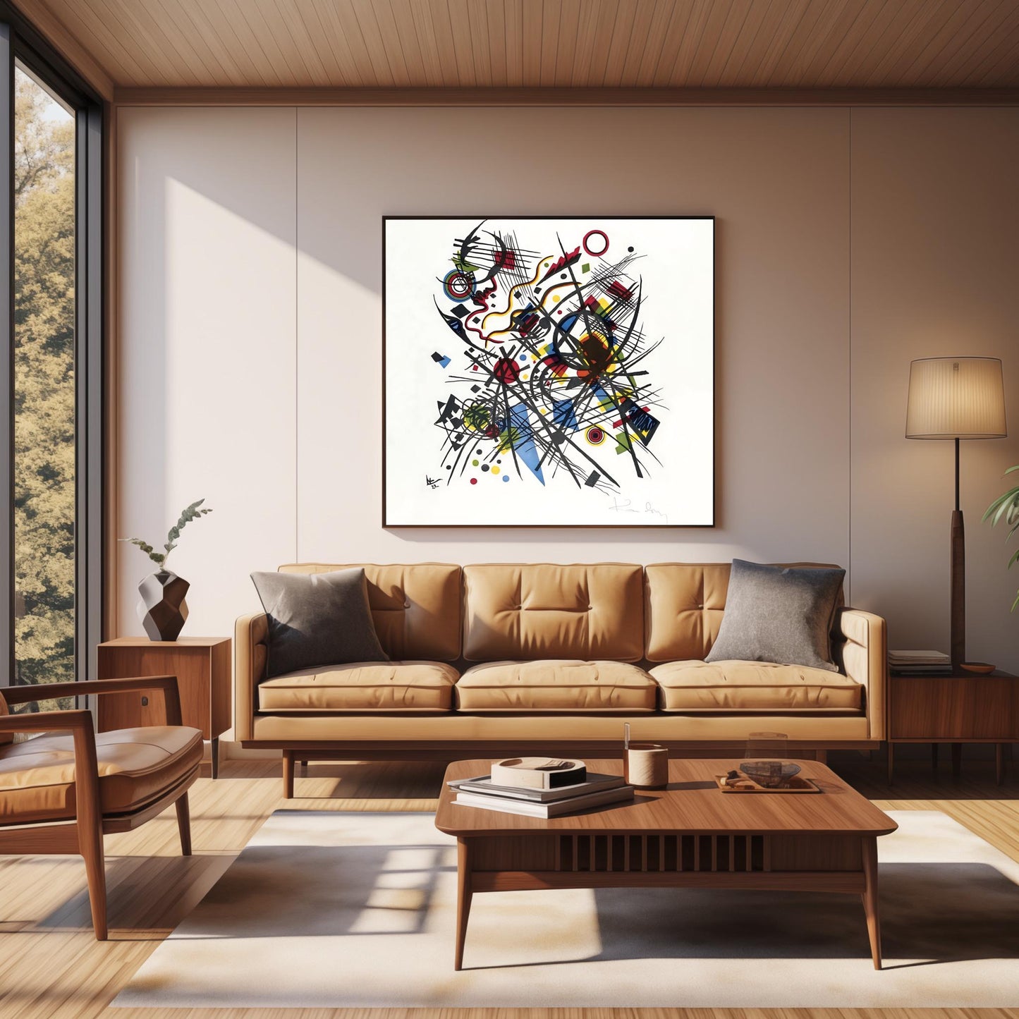 Kandinsky Abstract Art Print: Bauhaus Geometric Poster, Modern Home Decor