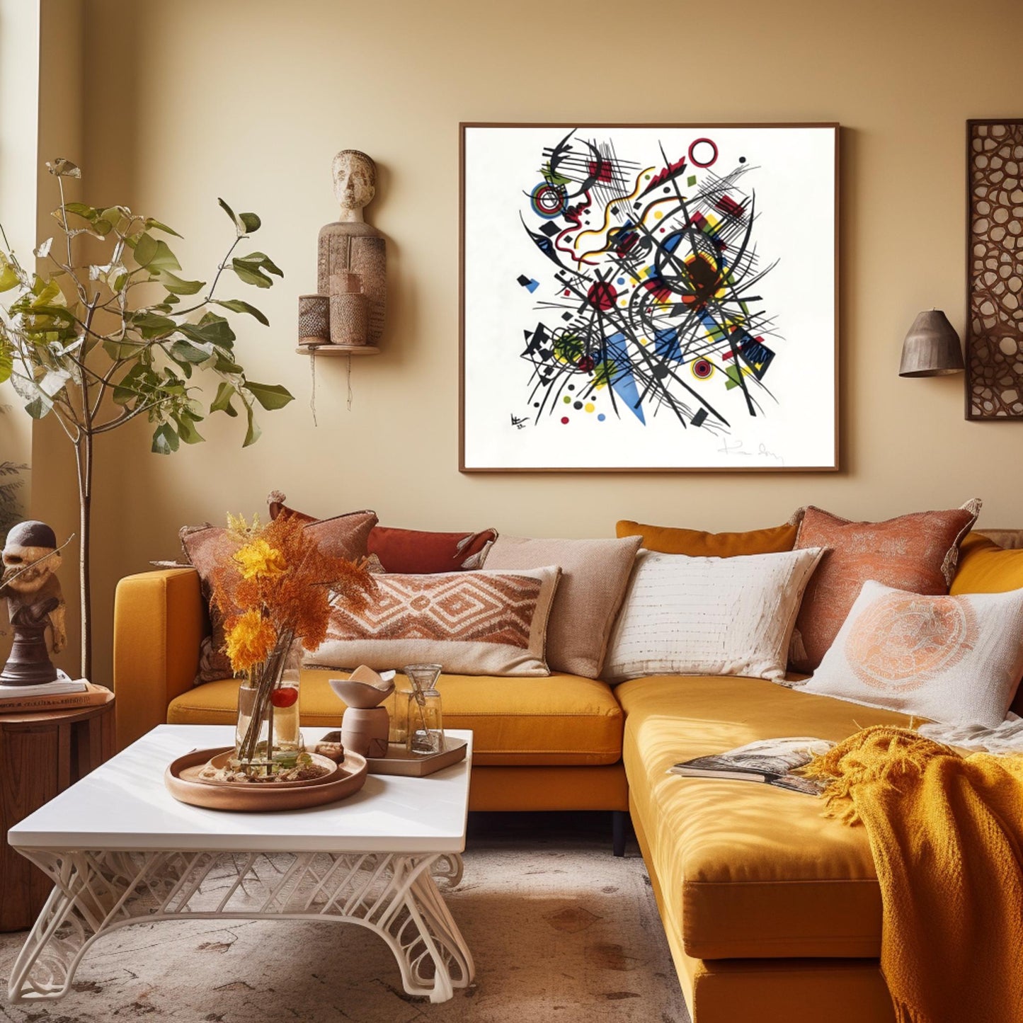 Kandinsky Abstract Art Print: Bauhaus Geometric Poster, Modern Home Decor