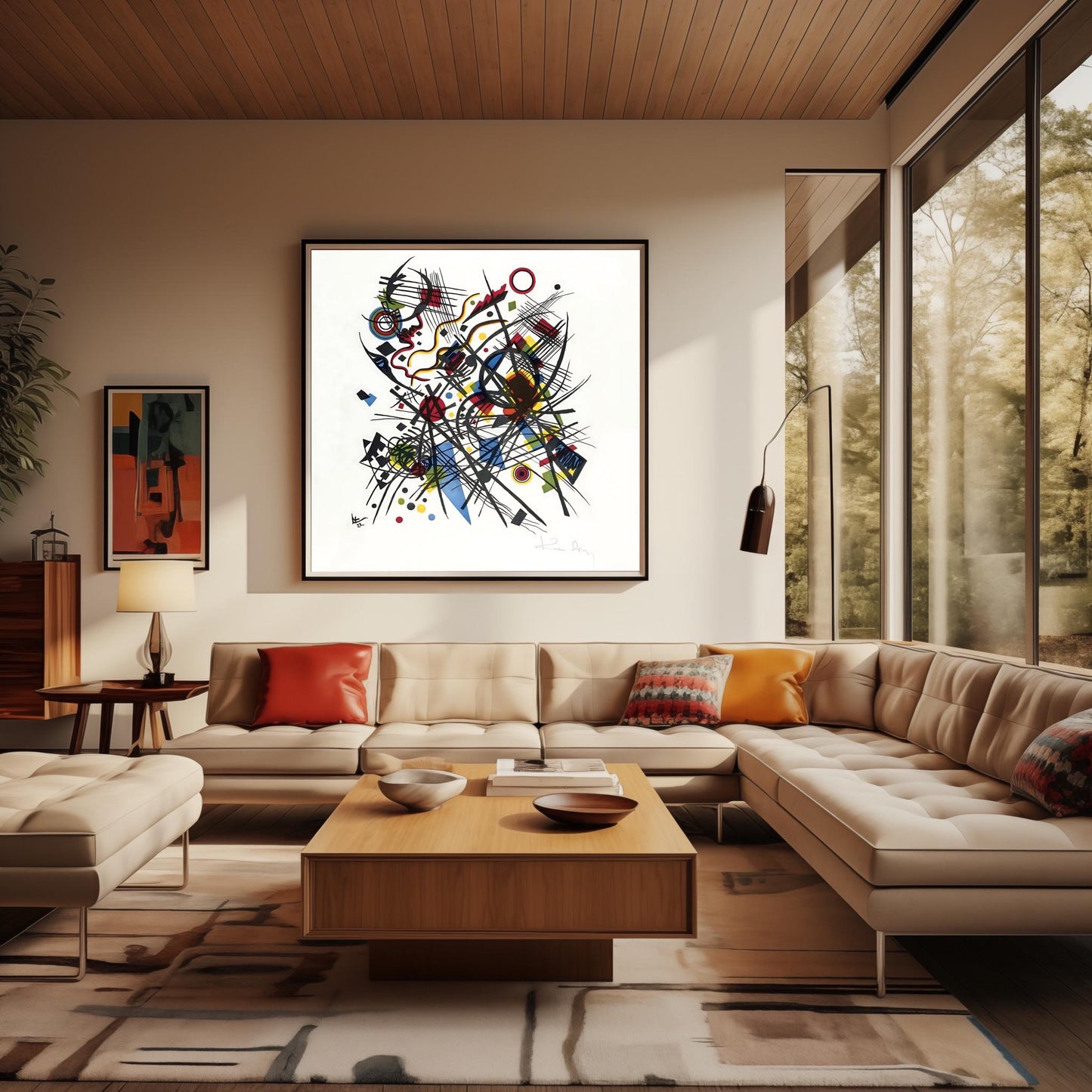 Kandinsky Abstract Art Print: Bauhaus Geometric Poster, Modern Home Decor